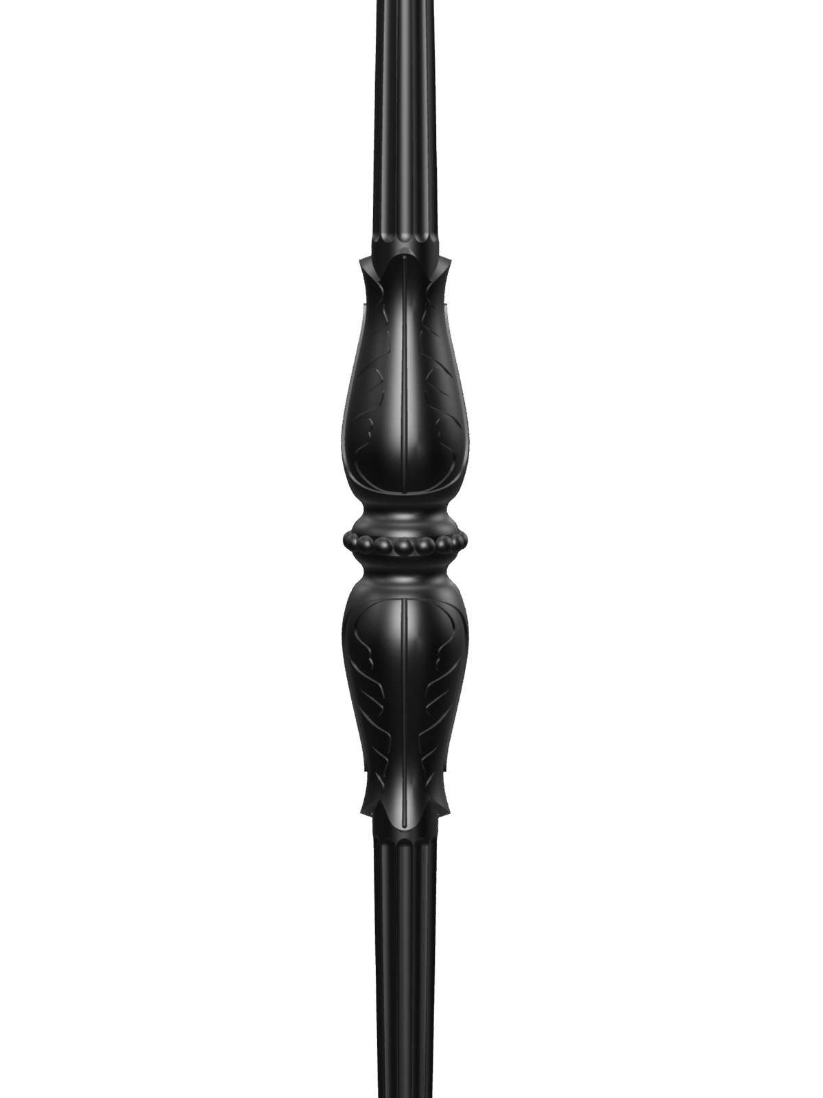 Iron Baluster 2GR51 - 5/8" Round - Monaco with Urn