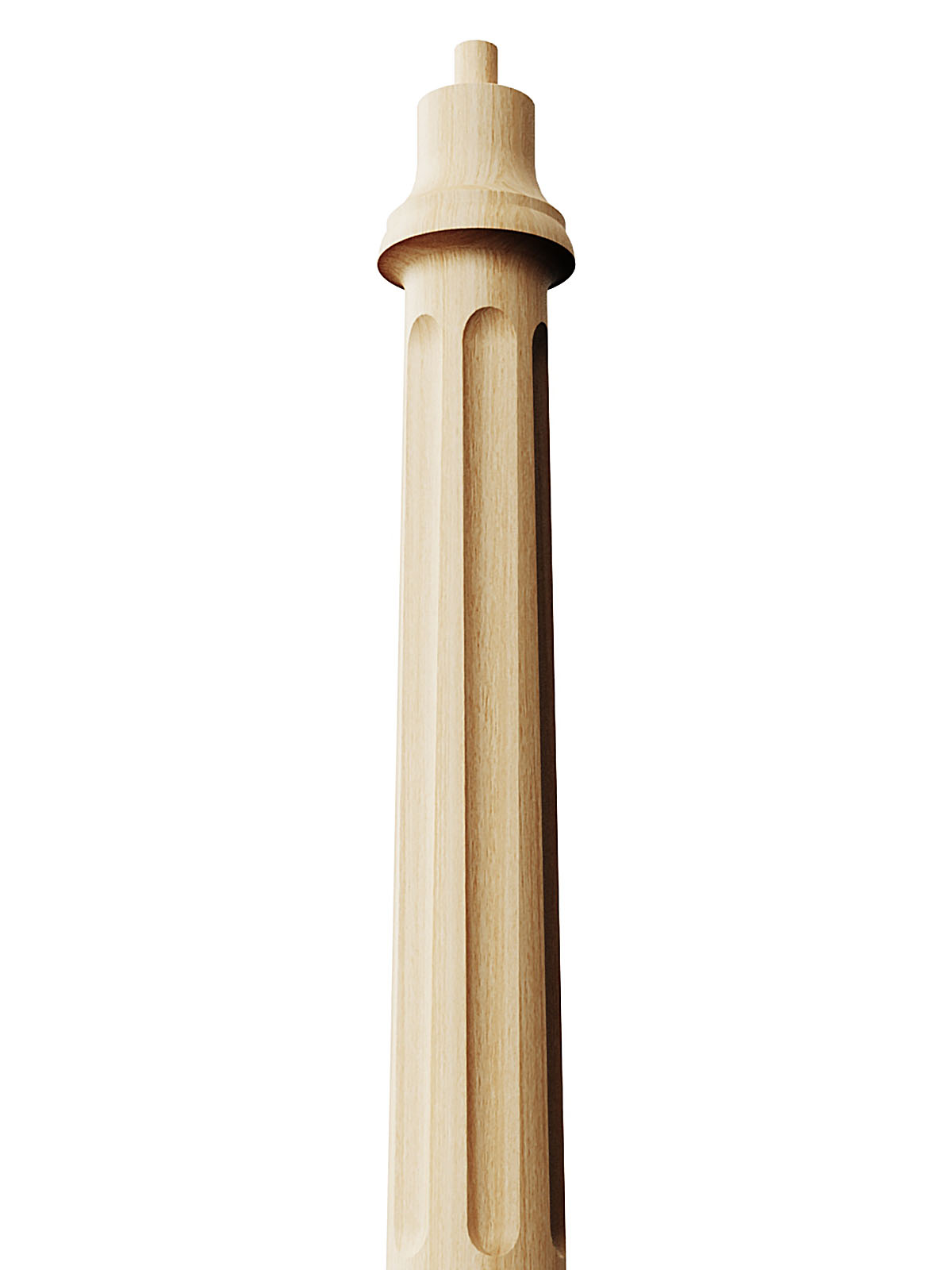 Stockbridge 3010F-PT Series Pin Top Newel Post - Fluted (3-1/2")