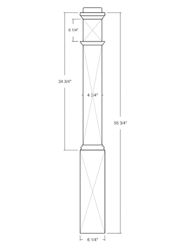 Box Newel 4091 (6-1/4")