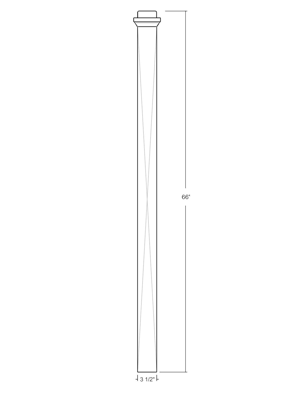 Box Newel 4277 (3-1/2")