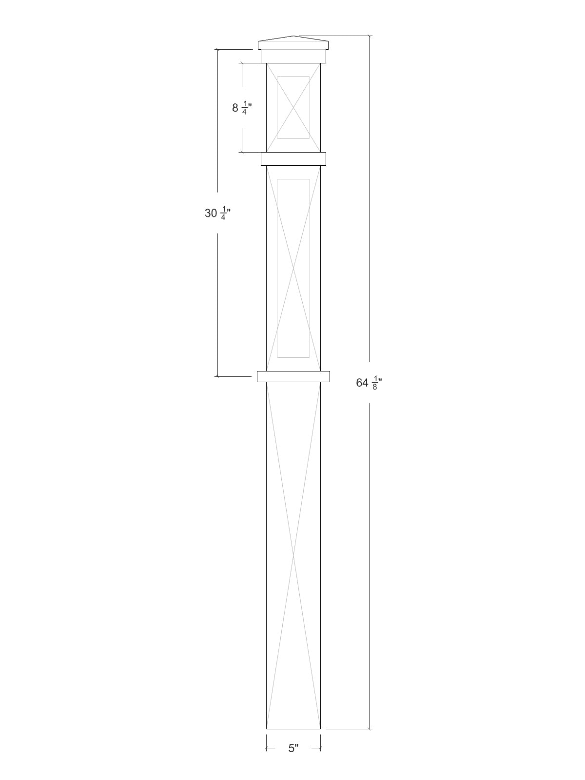 Box Newel 4380MP - Mission Panel (5")