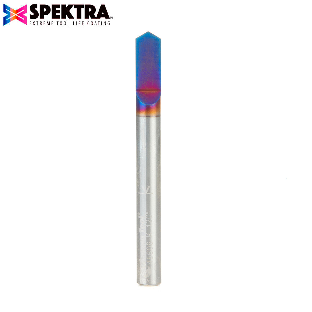 Amana Tool Solid Carbide Spektra™ Extreme Tool Life Coated Engraving Router Bits for Signmaking