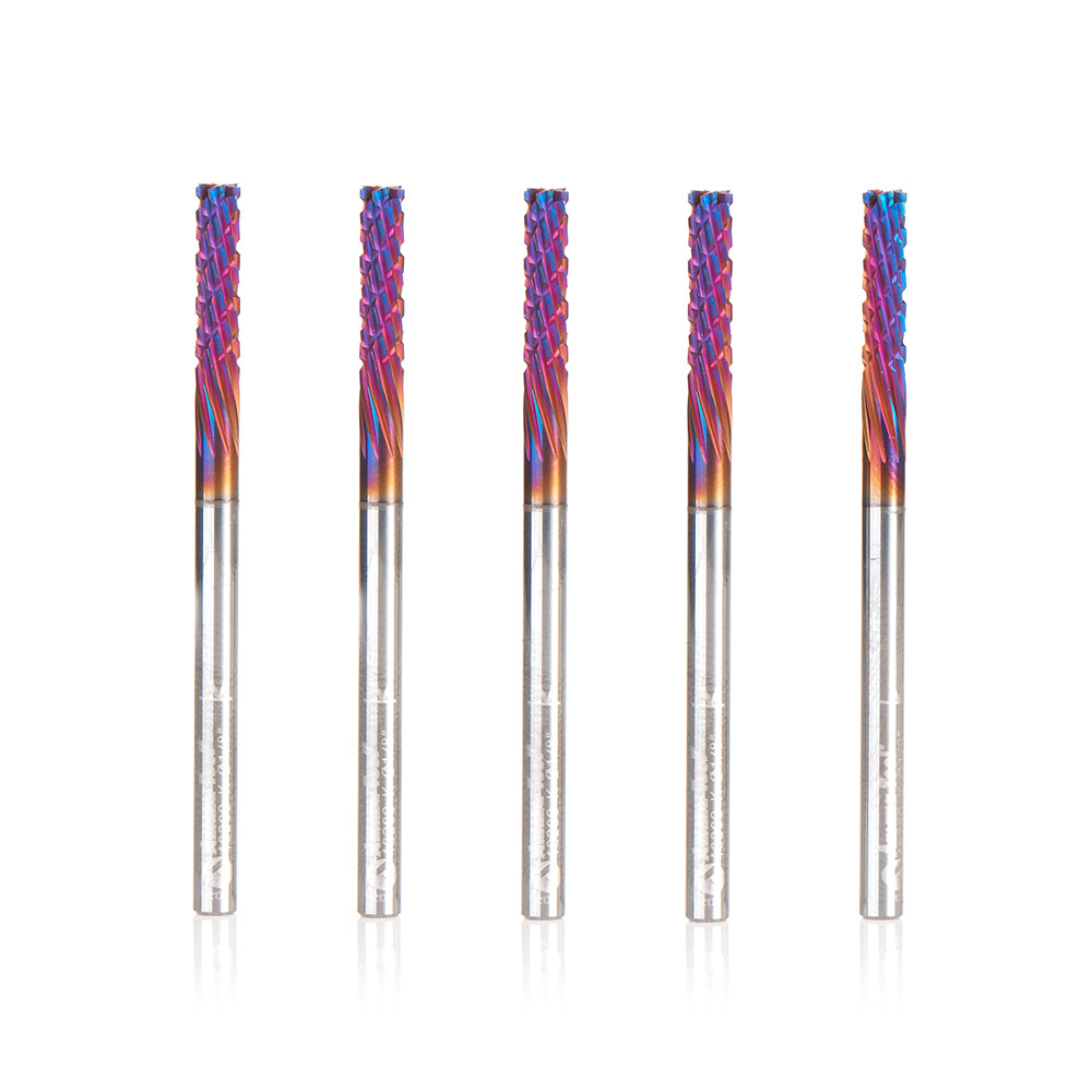 Amana Tool Solid Carbide Spektra™ Extreme Tool Life Coated Carbon Graphite and Carbon Fiber Panel Cutting Router Bits