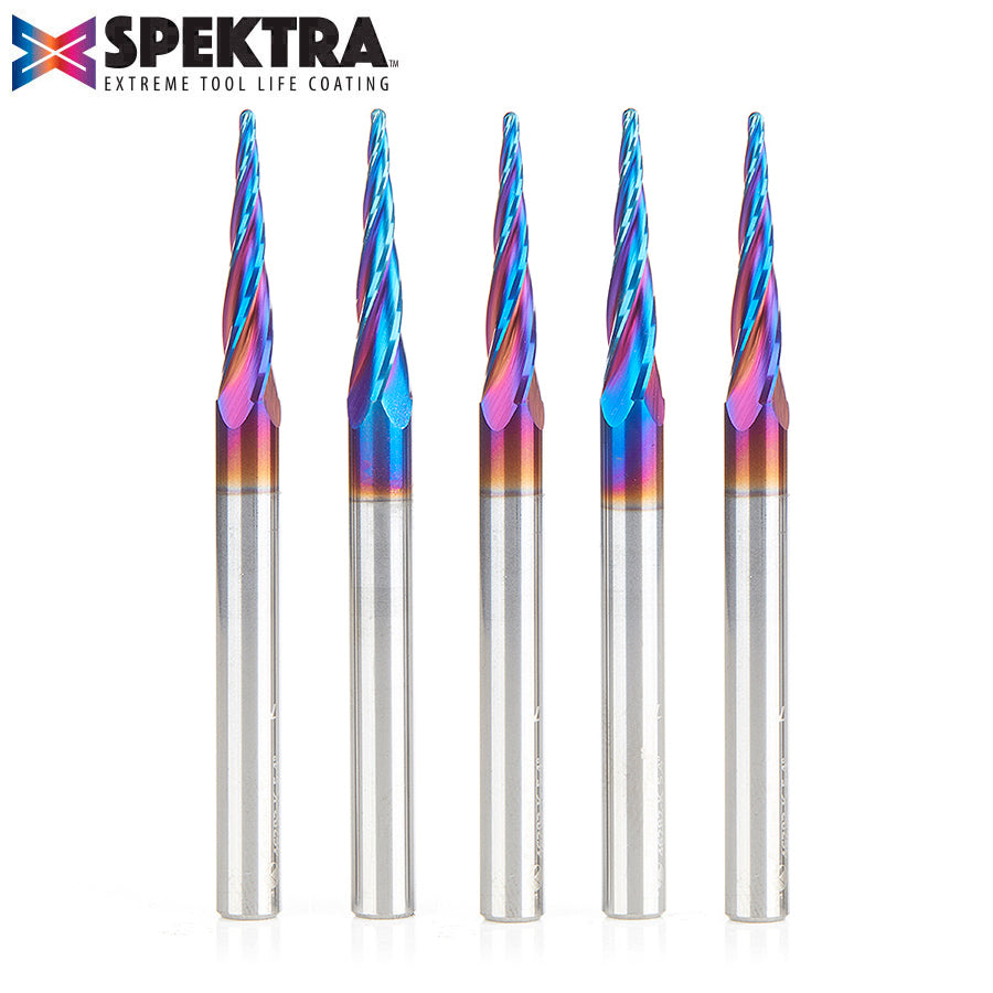 Amana Tool Solid Carbide Spektra™ Extreme Tool Life Coated Carving CNC 2D and 3D Router Bits