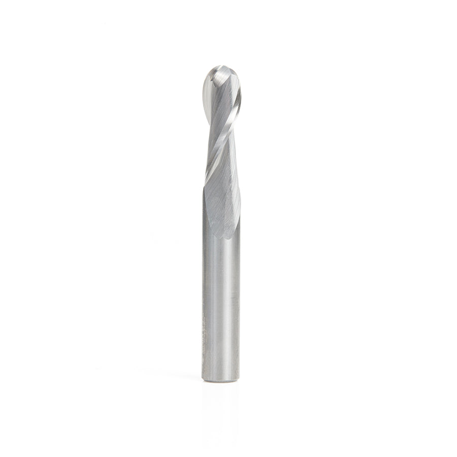 Amana Tool Solid Carbide Ballnose Spiral CNC Router Bit for Plastics, Acrylic, Solid-Surface and Plexiglas®