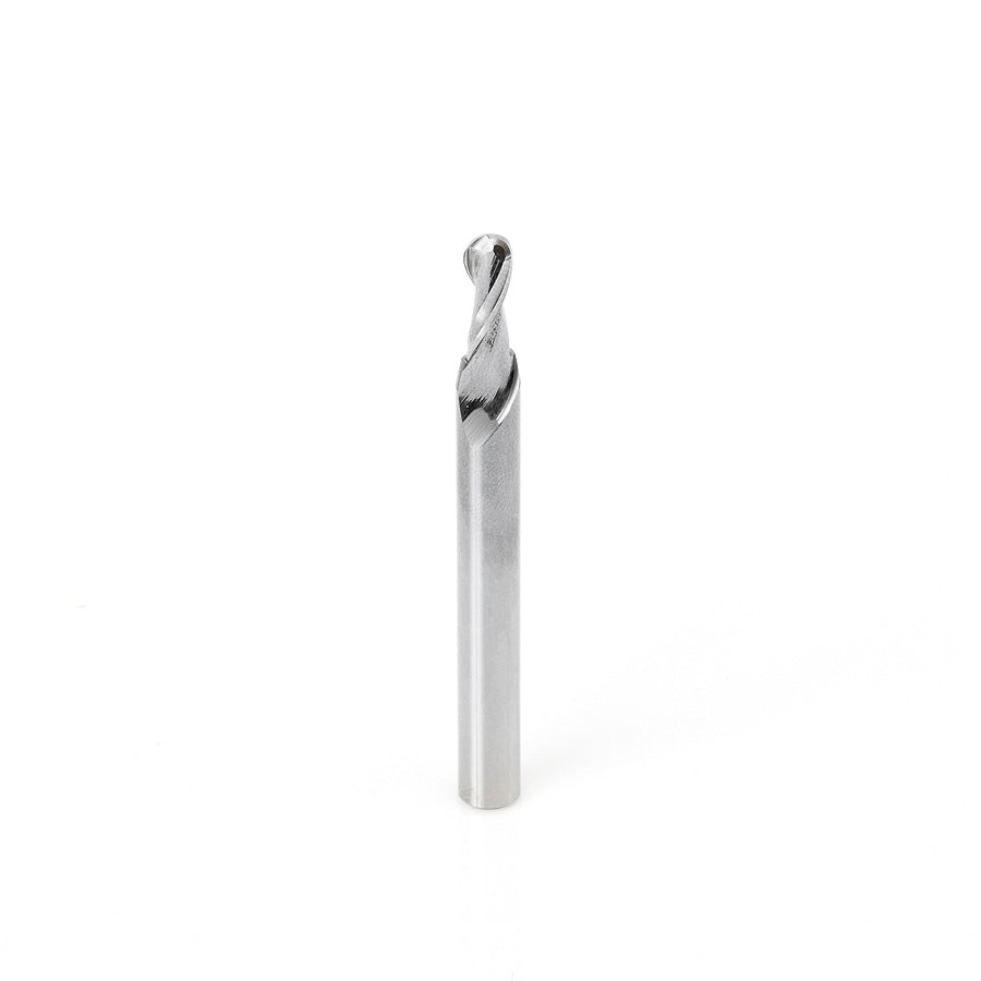 Amana Tool Solid Carbide Ballnose Spiral CNC Router Bit for Plastics, Acrylic, Solid-Surface and Plexiglas®
