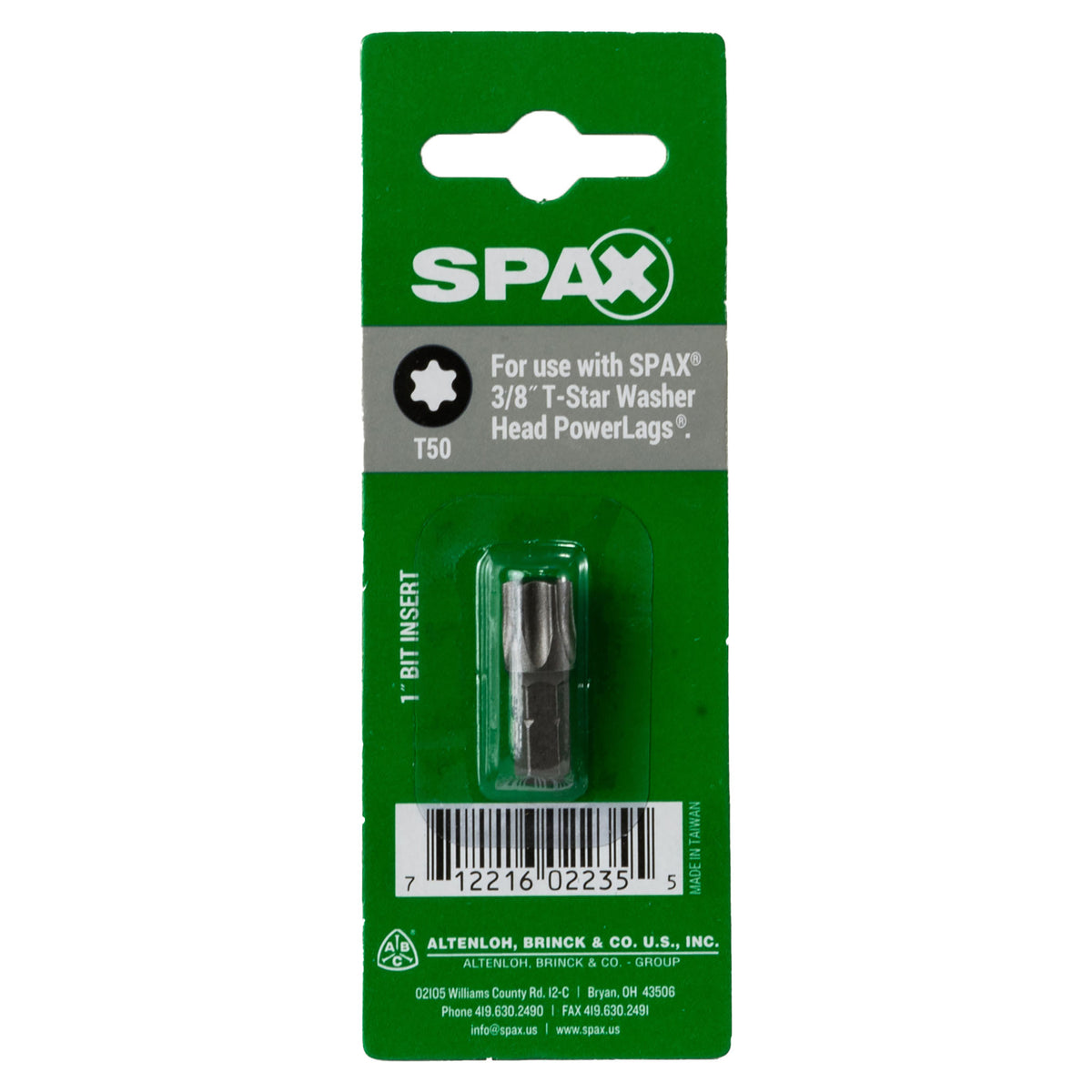 SPAX T-50 1" Bit