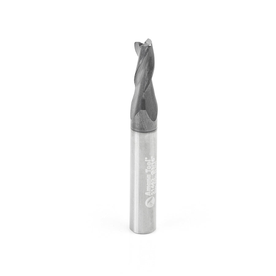 Amana Tool Solid Carbide Spiral CNC Router Bits / End Mills for Steel & Stainless Steel