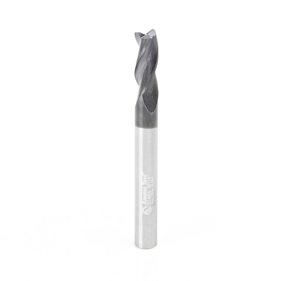 Amana Tool Solid Carbide Spiral CNC Router Bits / End Mills for Steel & Stainless Steel