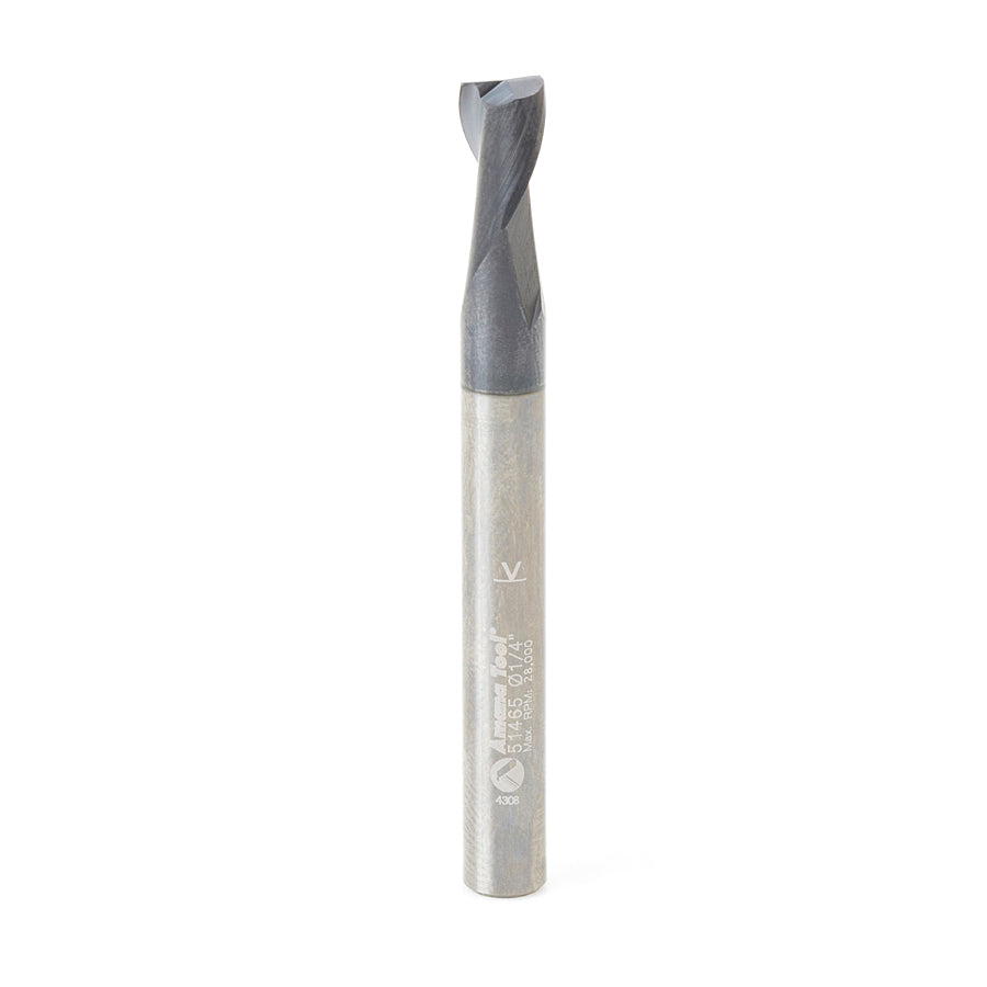 Amana Tool Solid Carbide Spiral CNC Router Bits / End Mills for Steel & Stainless Steel