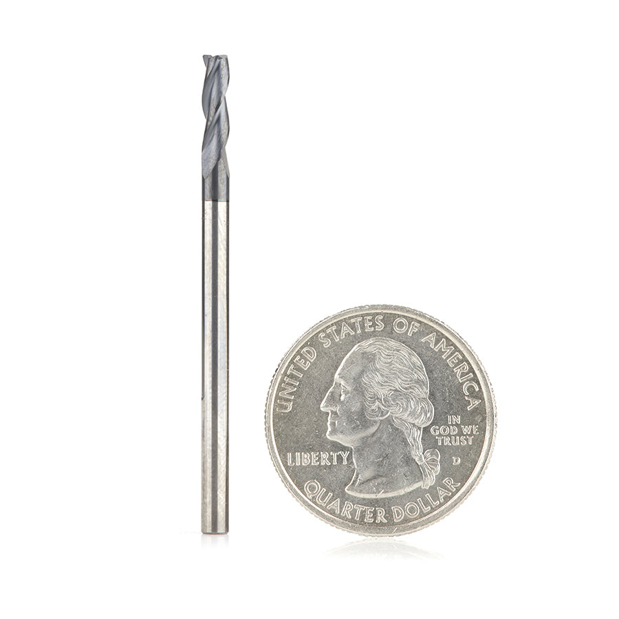 Amana Tool Solid Carbide Spiral CNC Router Bits / End Mills for Steel & Stainless Steel