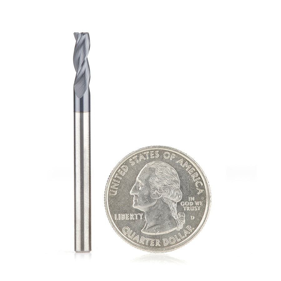 Amana Tool Solid Carbide Spiral CNC Router Bits / End Mills for Steel & Stainless Steel