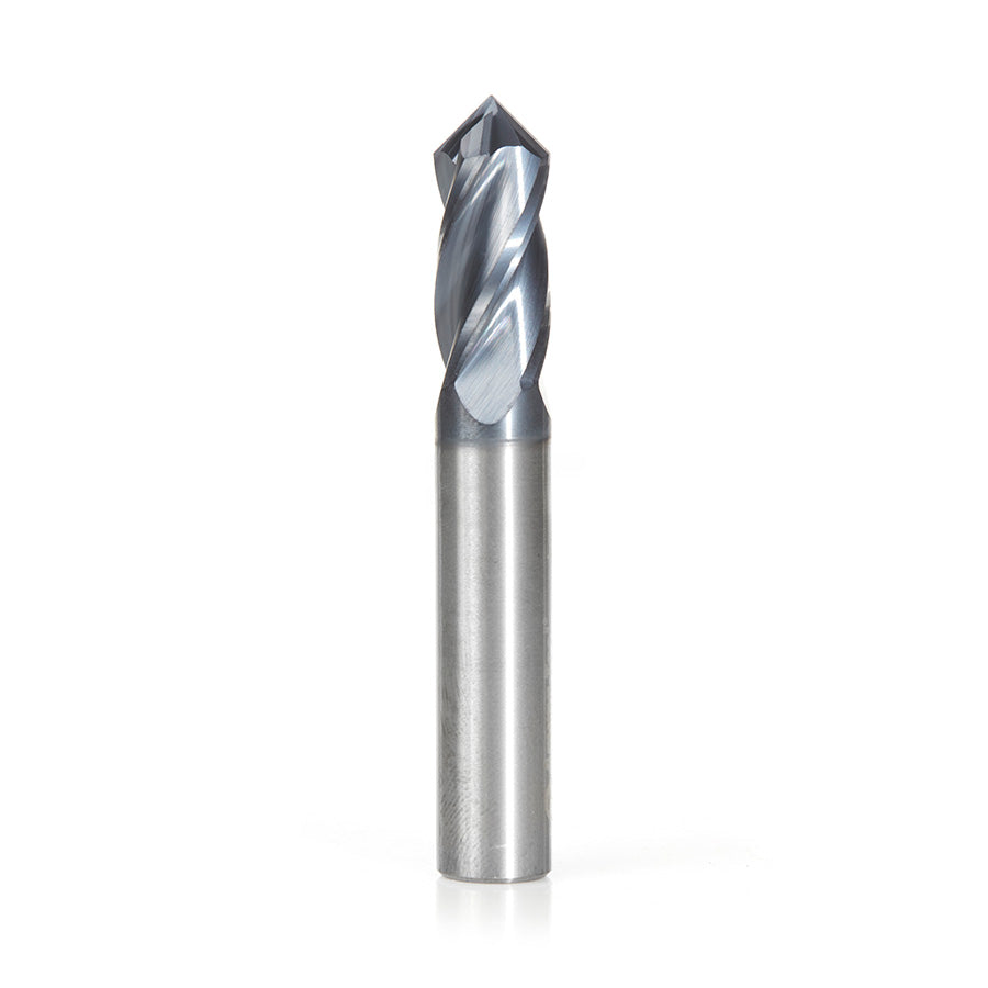 Amana Tool High Performance CNC Solid Carbide 90 Degree 'V' Spiral Drills / End Mills / Router Bits for Steel & Stainless Steel