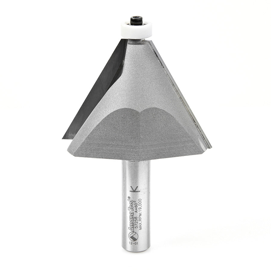 Amana Tool Chamfer Router Bits with Ultra-Glide Ball Bearing Guide