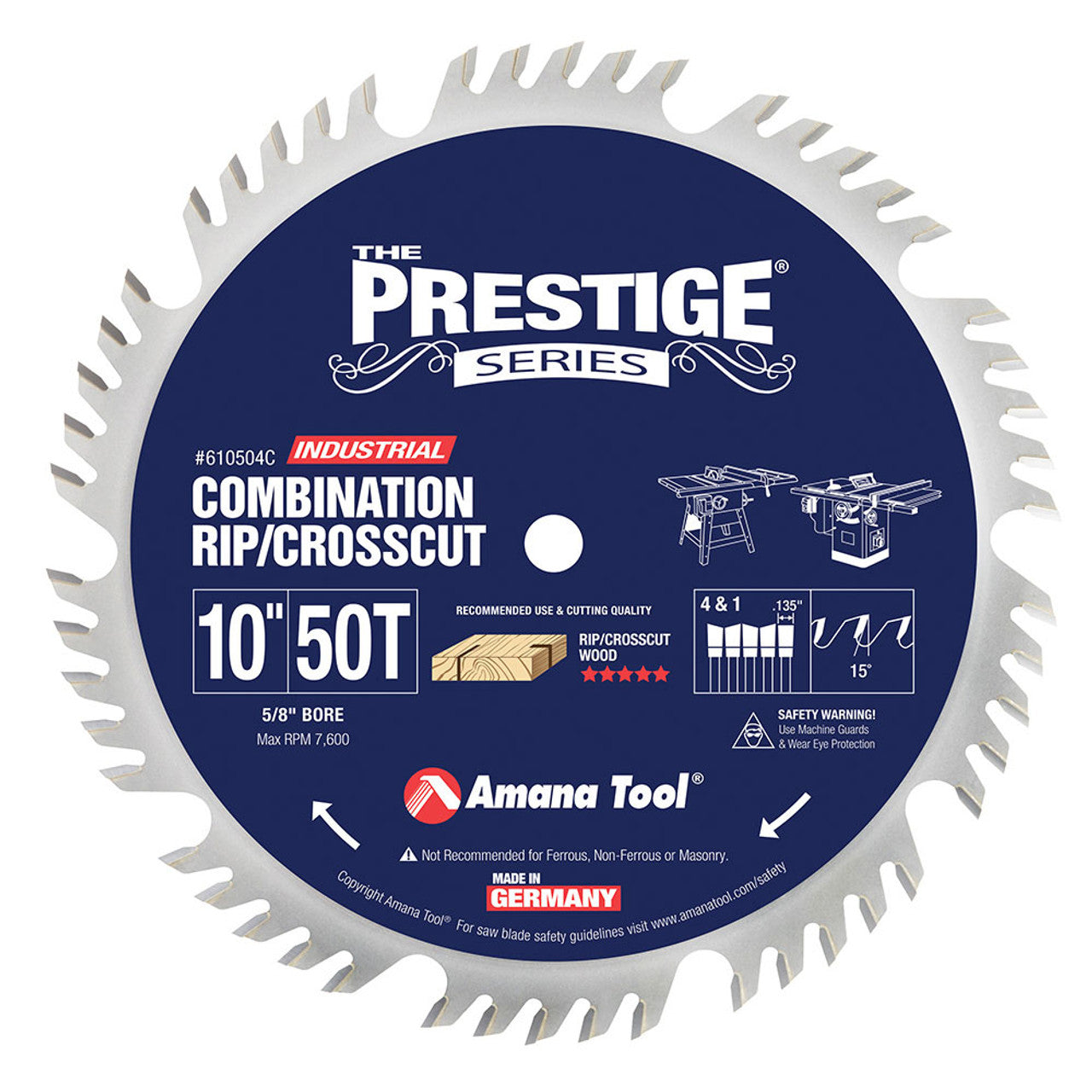 Amana Tool Combination Ripping & Crosscut Saw Blades