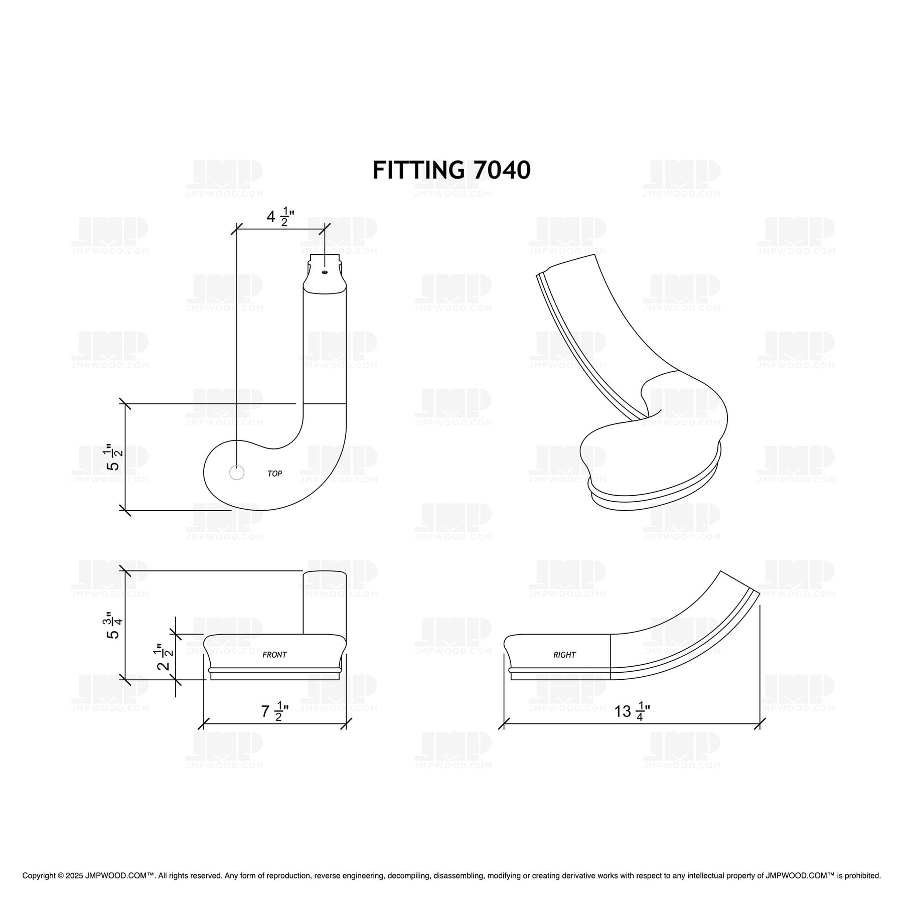 Fitting 40 - Turnout Large (Left Hand)