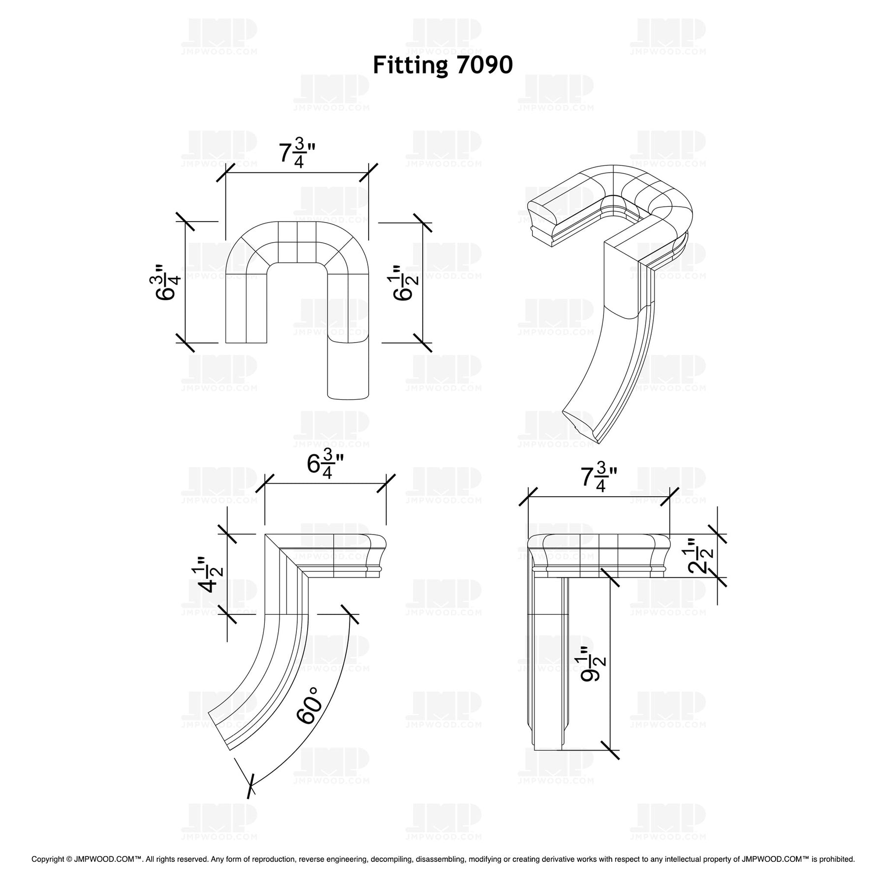 Fitting 90 - Landing Return Riser No Cap (Left Hand)
