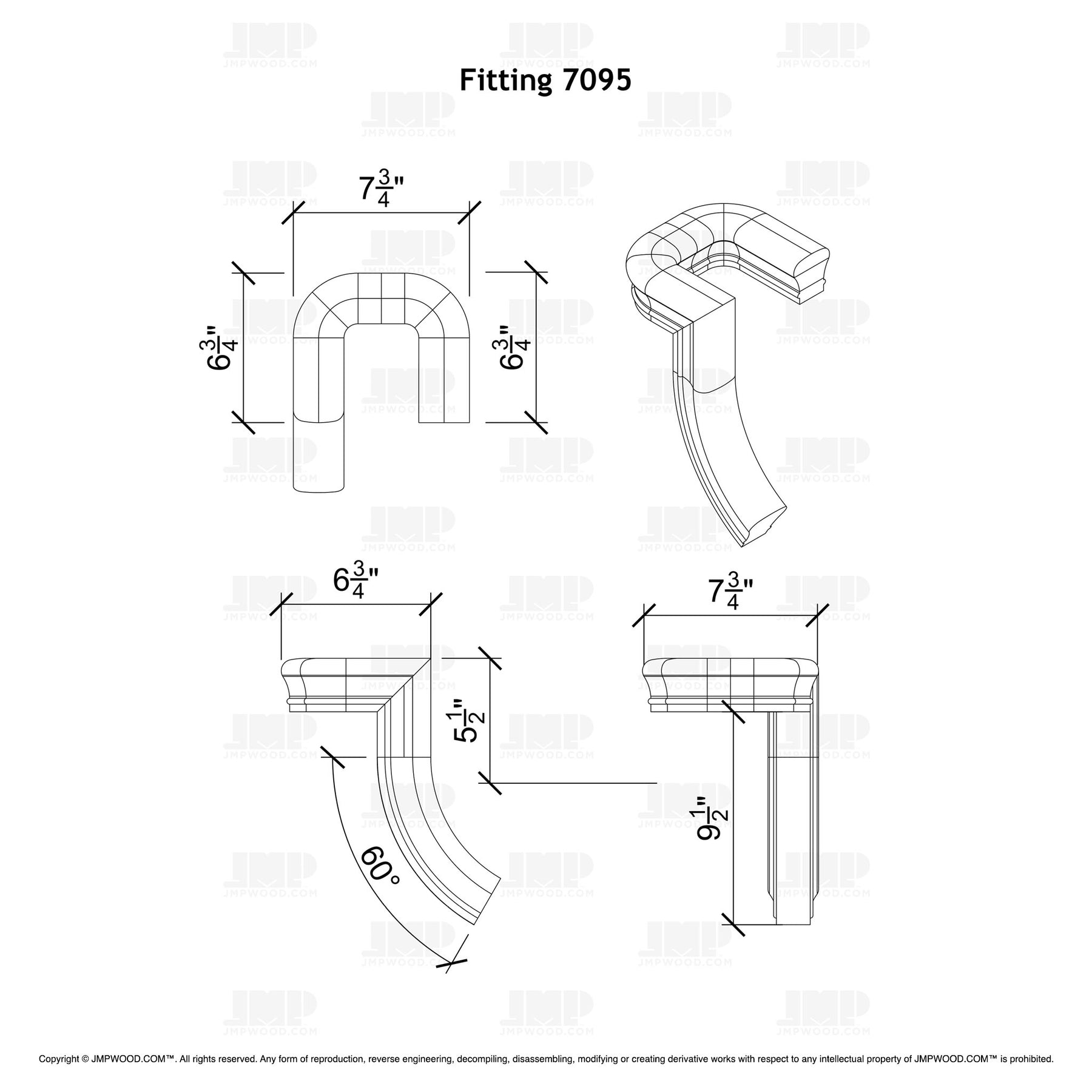 Fitting 95 - Landing Return Riser No Cap (Right Hand)
