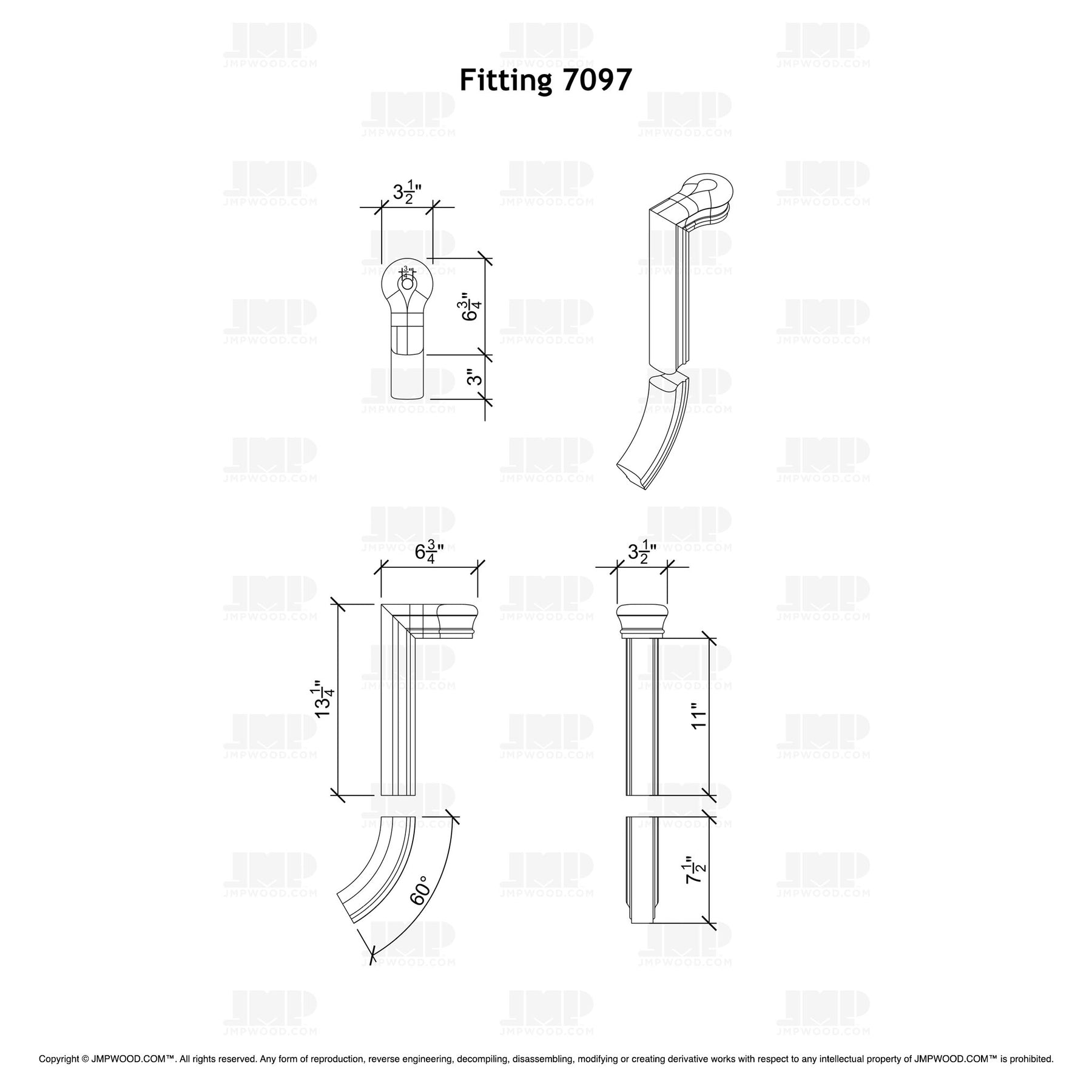 Fitting 97 - Straight Riser with Cap (2-Rise)