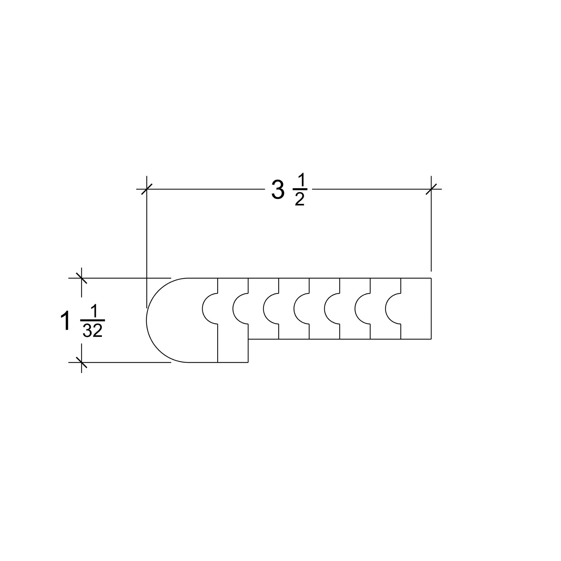 Bending Landing Tread 8093B (3-1/2")