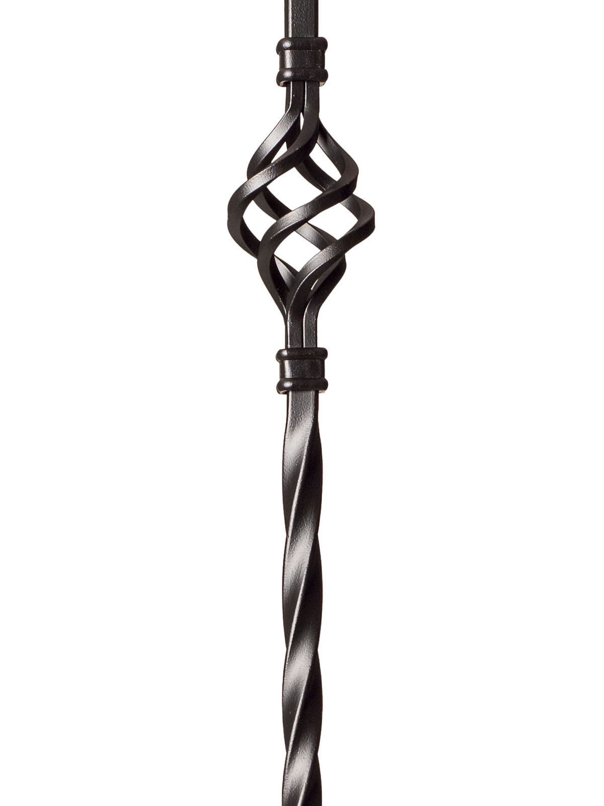 Iron Baluster 9004 - 1/2" Square - Double Basket