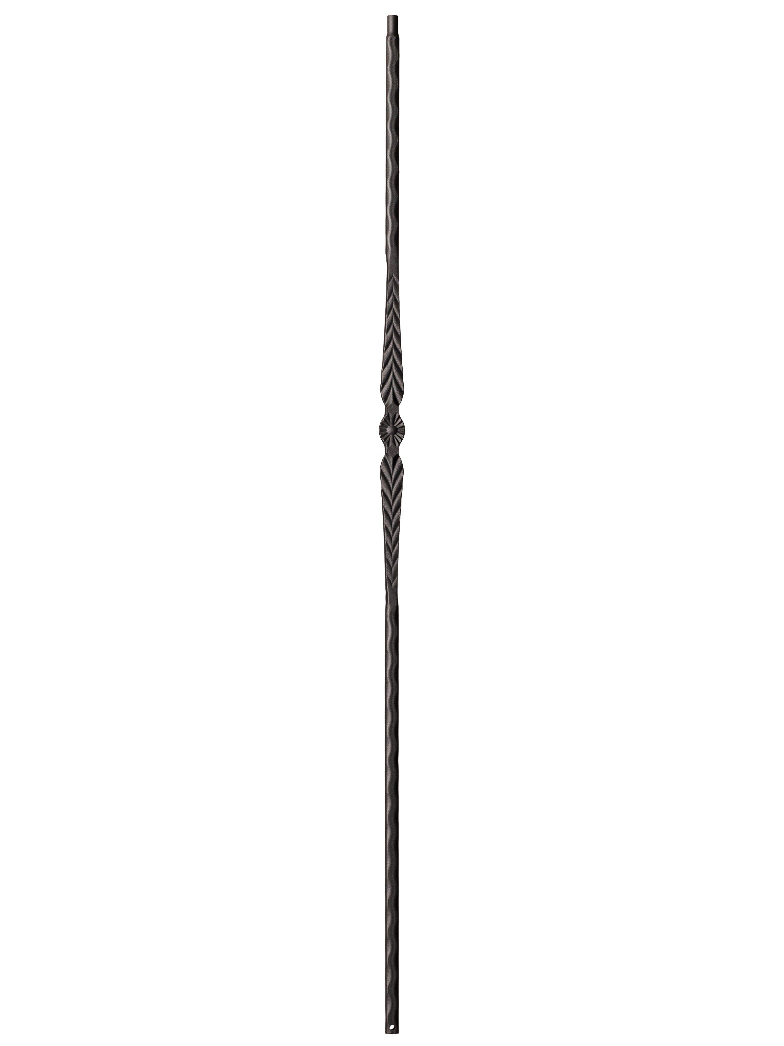 Iron Baluster 9021 - 9/16" Hammered Edge - Single Feather