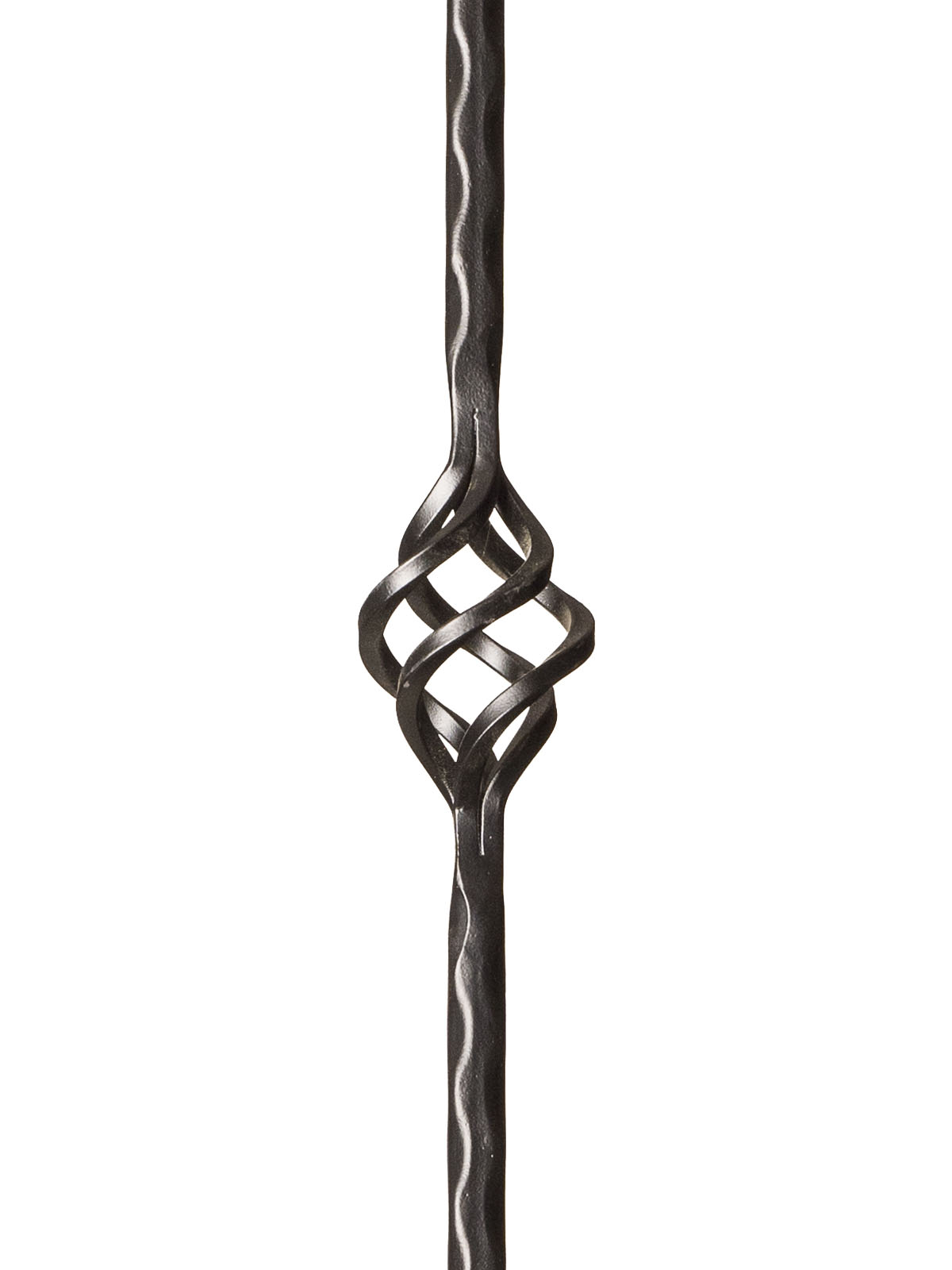 Iron Baluster 9028 - 9/16" Hammered Edge - Double Basket