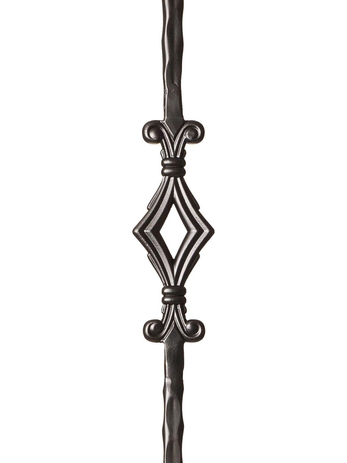 Iron Baluster 9040 - 9/16" Hammered Face - Single Diamond