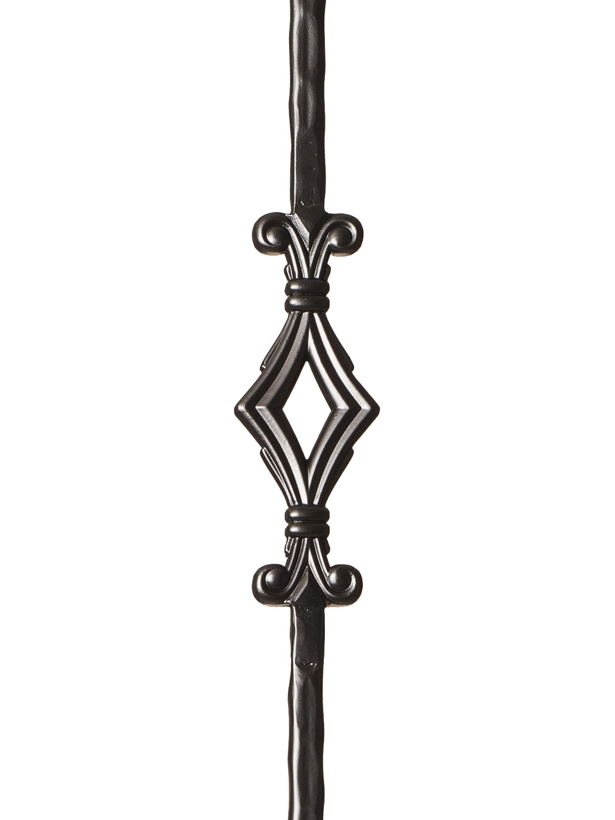 Iron Baluster 9041 - 9/16" Hammered Face - Double Diamond