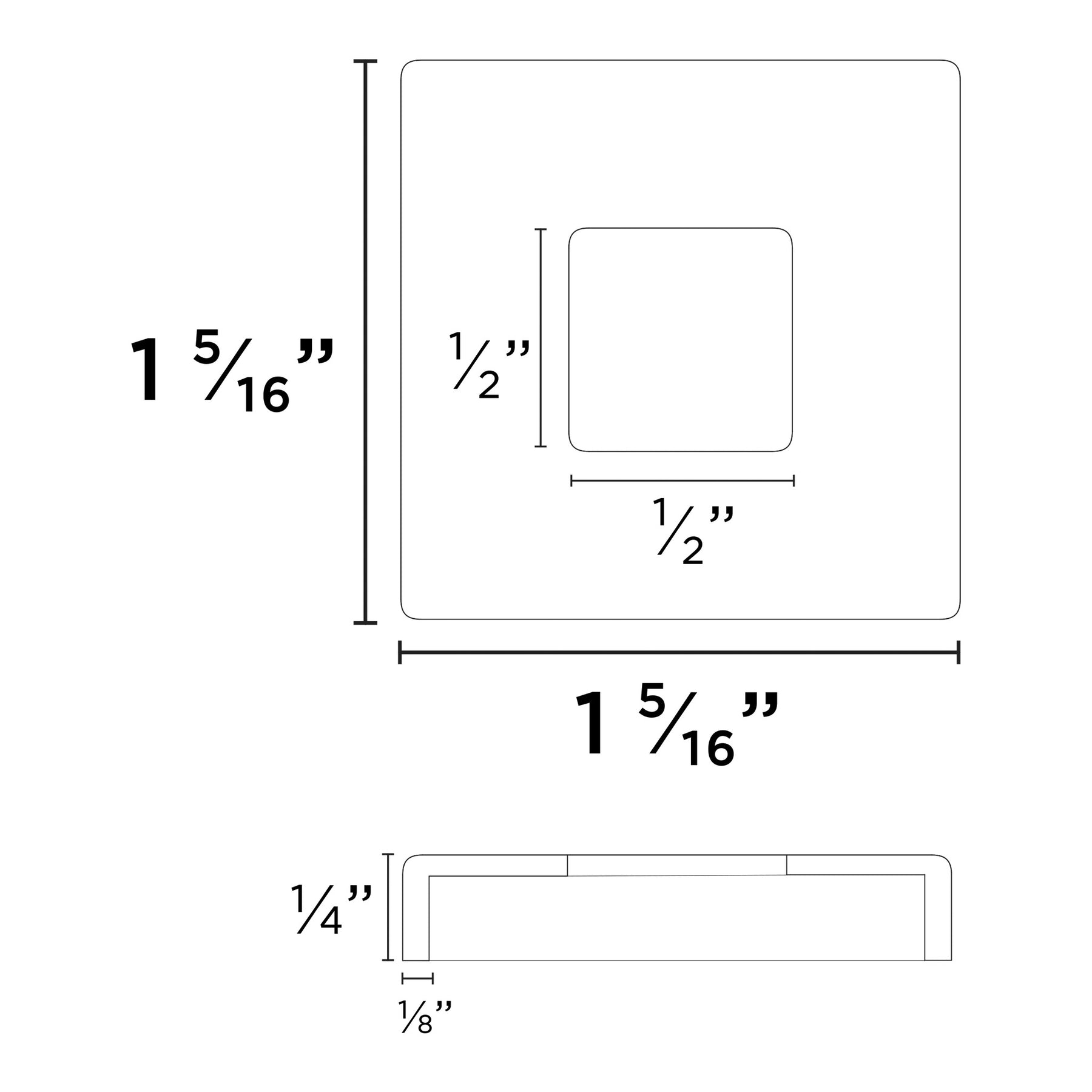 Baluster Shoe 9054BS - Square 1/2" - Square Base Shoe