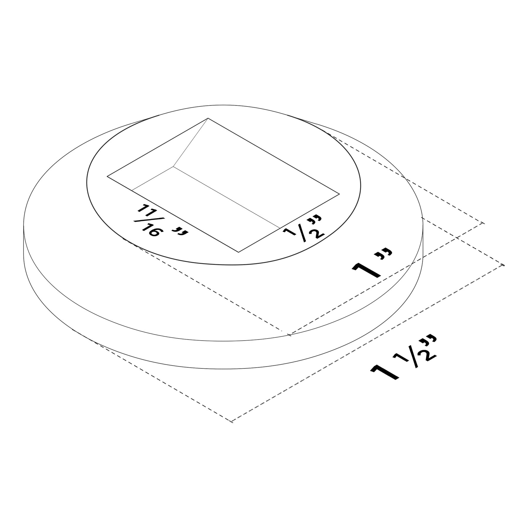 Baluster Shoe 9056RS - Square 1/2" - Round Rake Shoe