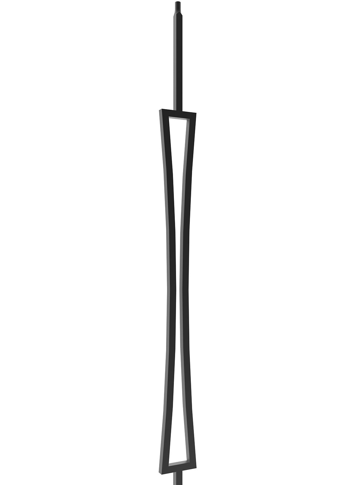 Iron Baluster 9097 - 1/2" Square - Compressed Rectangle