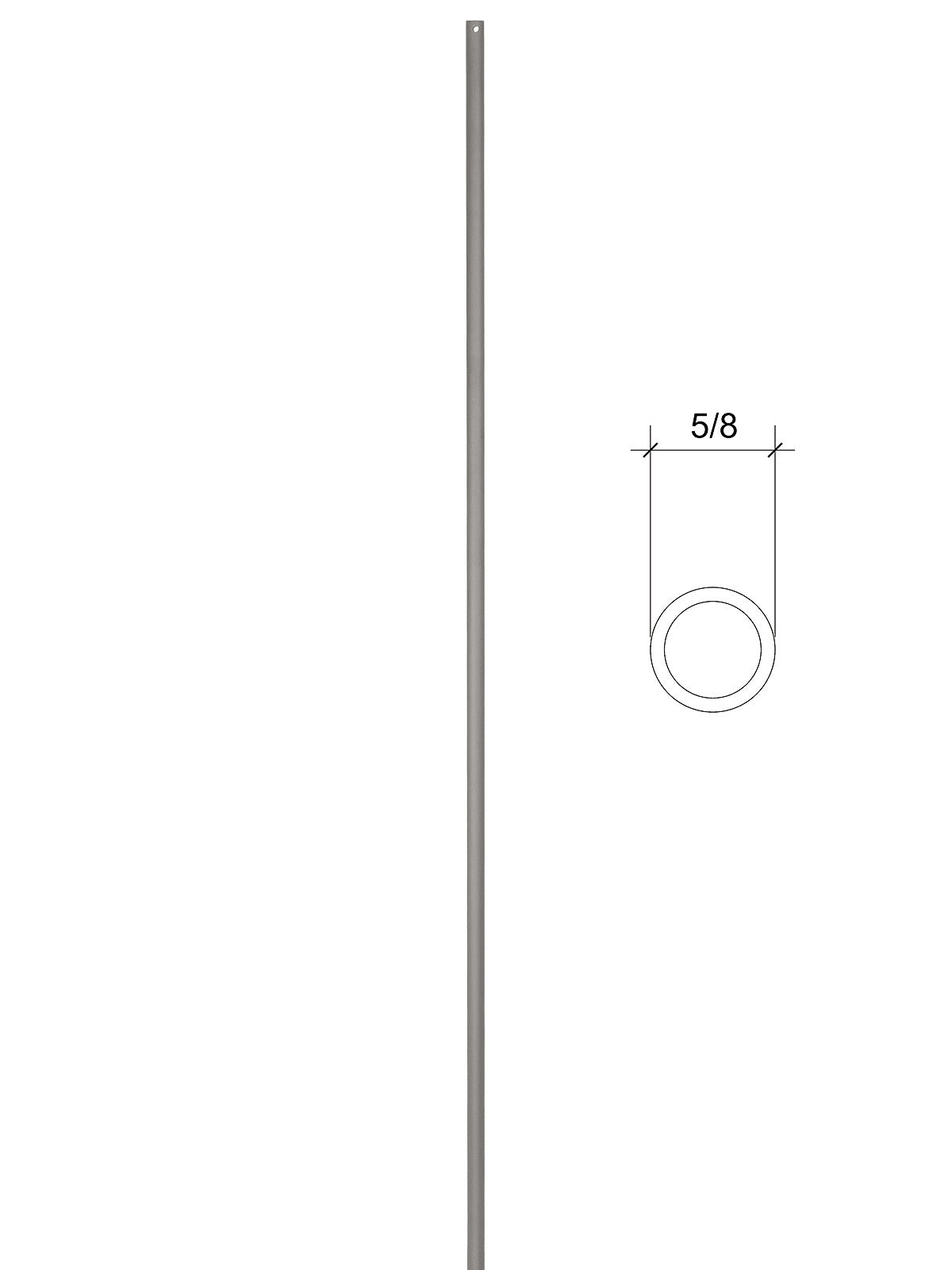 Iron Baluster 9500XL (2GR01-XL) - 5/8" Round - Plain Long Length