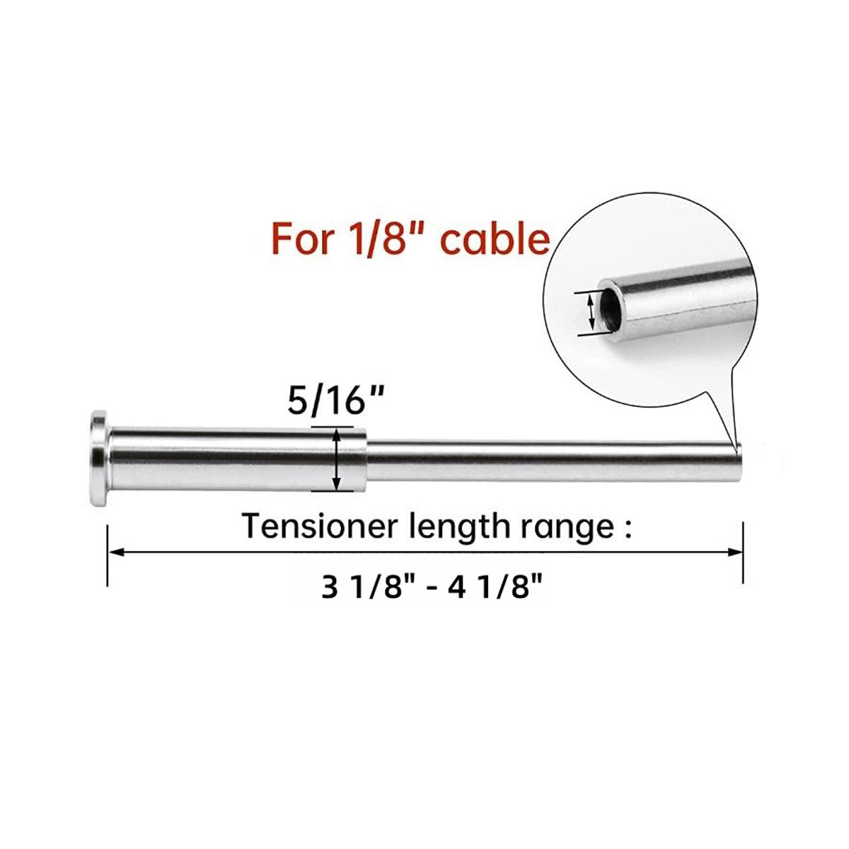 SteelX CC004 1/8" Cable Hardware Kit - Swage Tensioner