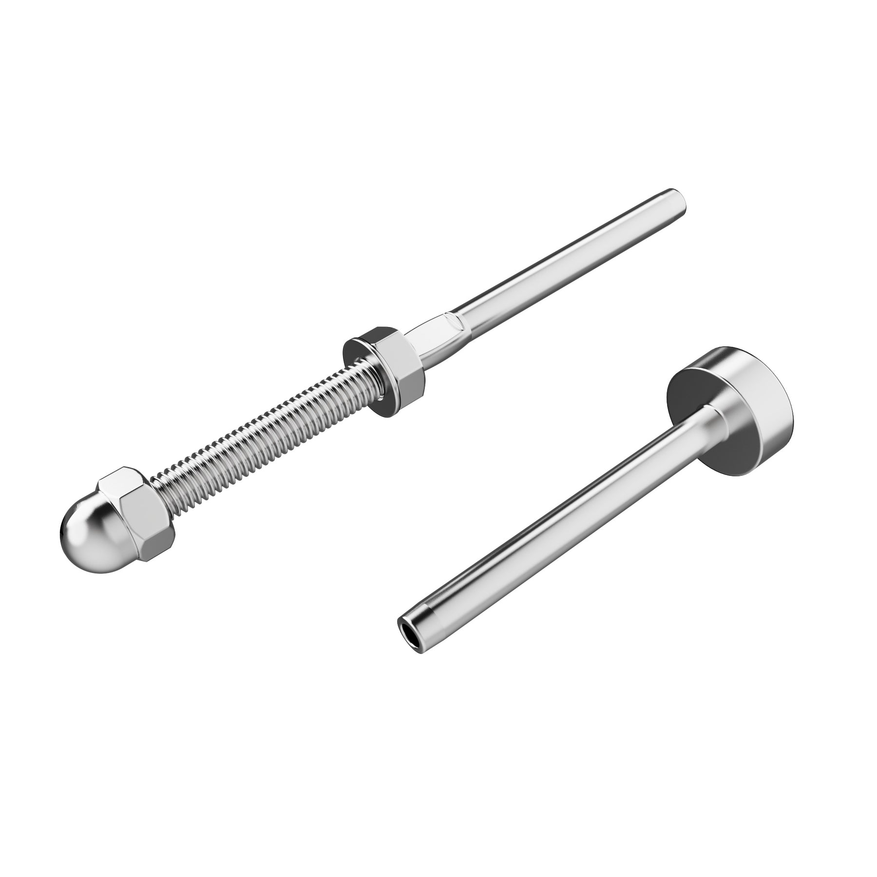 SteelX CC006 1/8" Cable Hardware Kit - Threaded Terminal Stud End and Fixed End