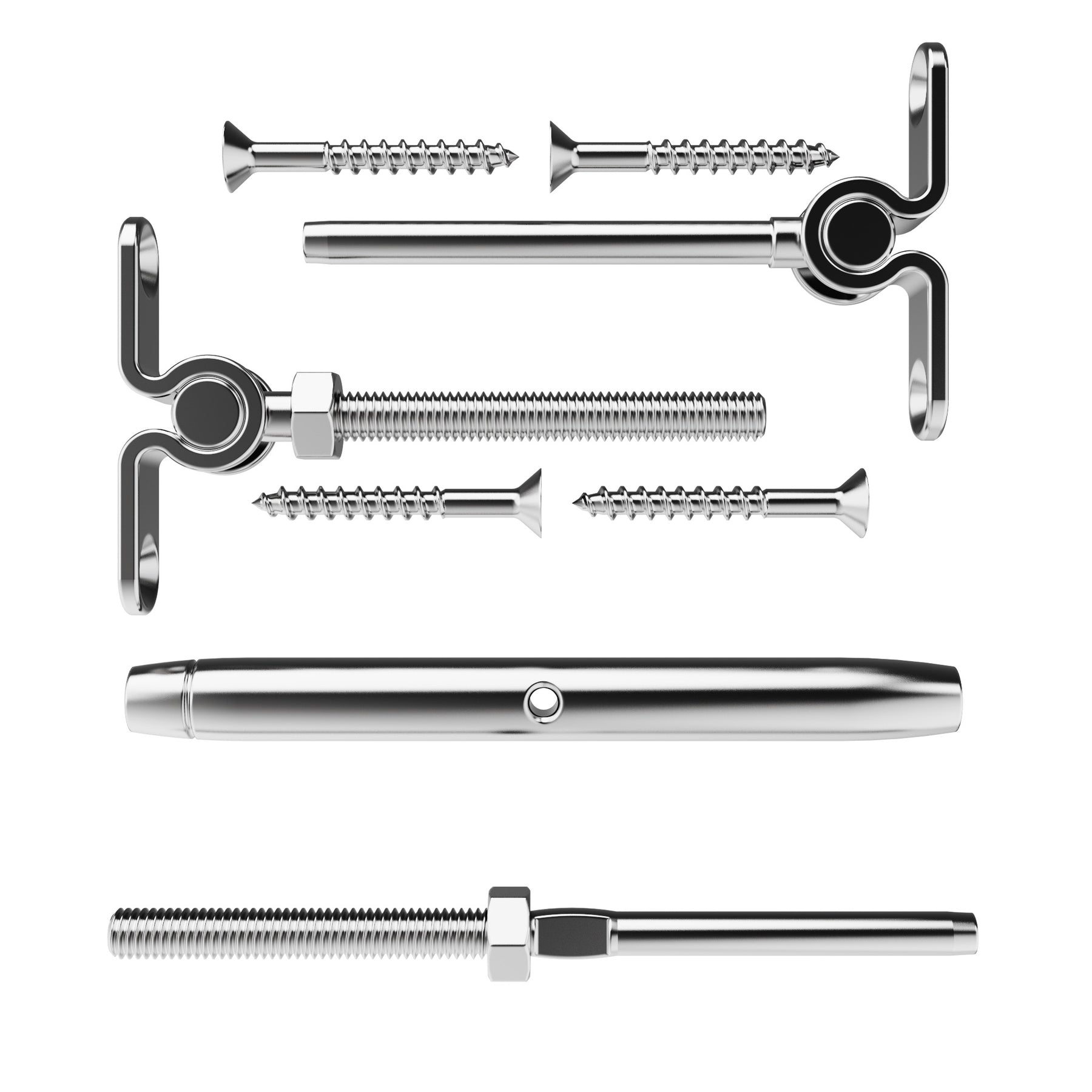 STLX-CC008 1/8" Cable Hardware Kit - Swage Toggle Turnbuckle