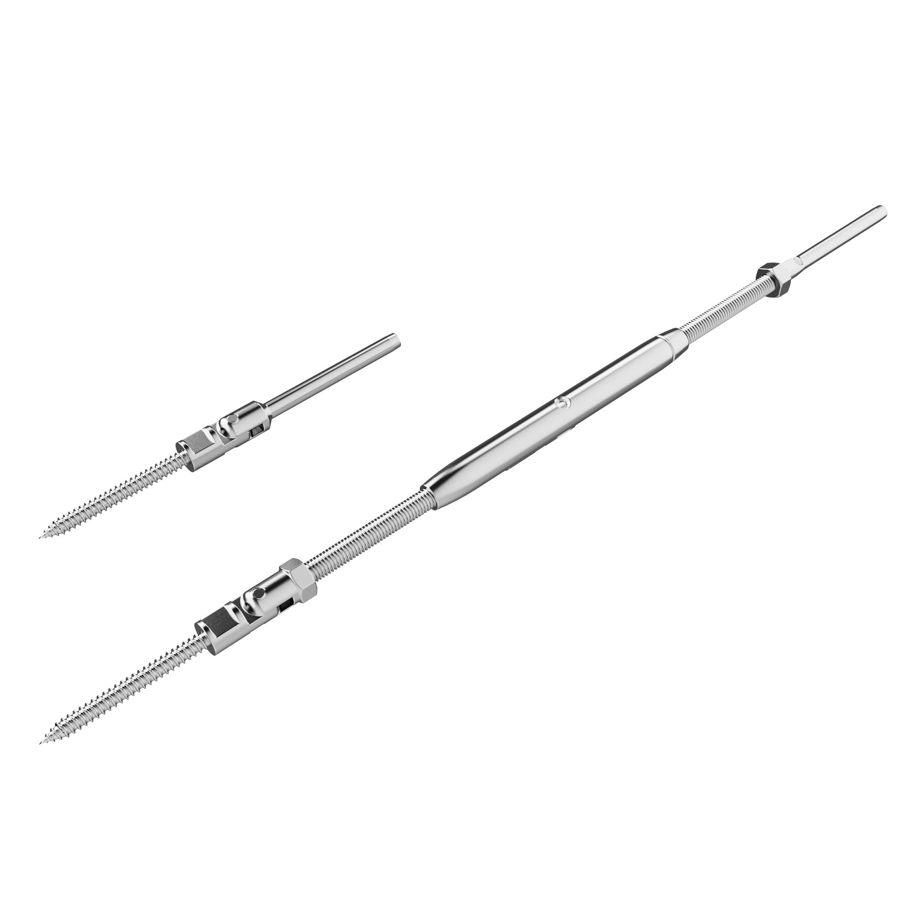 SteelX CC009 1/8" Cable Hardware Kit - Adjustable Angle Lag Screws Turnbuckle Kit
