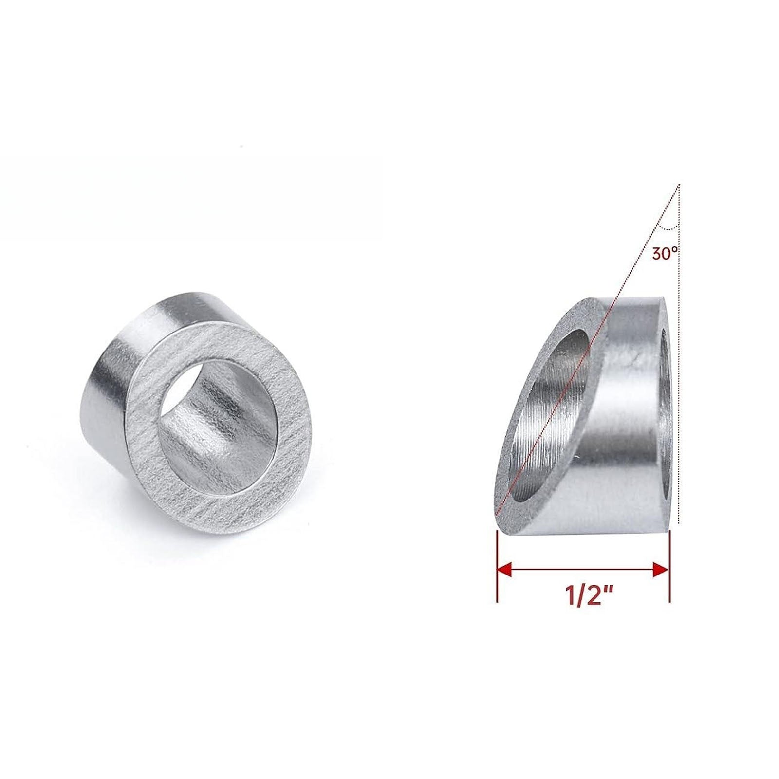 SteelX CC013 1/8" Cable Hardware - 30 Degree Angle Beveled Washer ID 3/8"