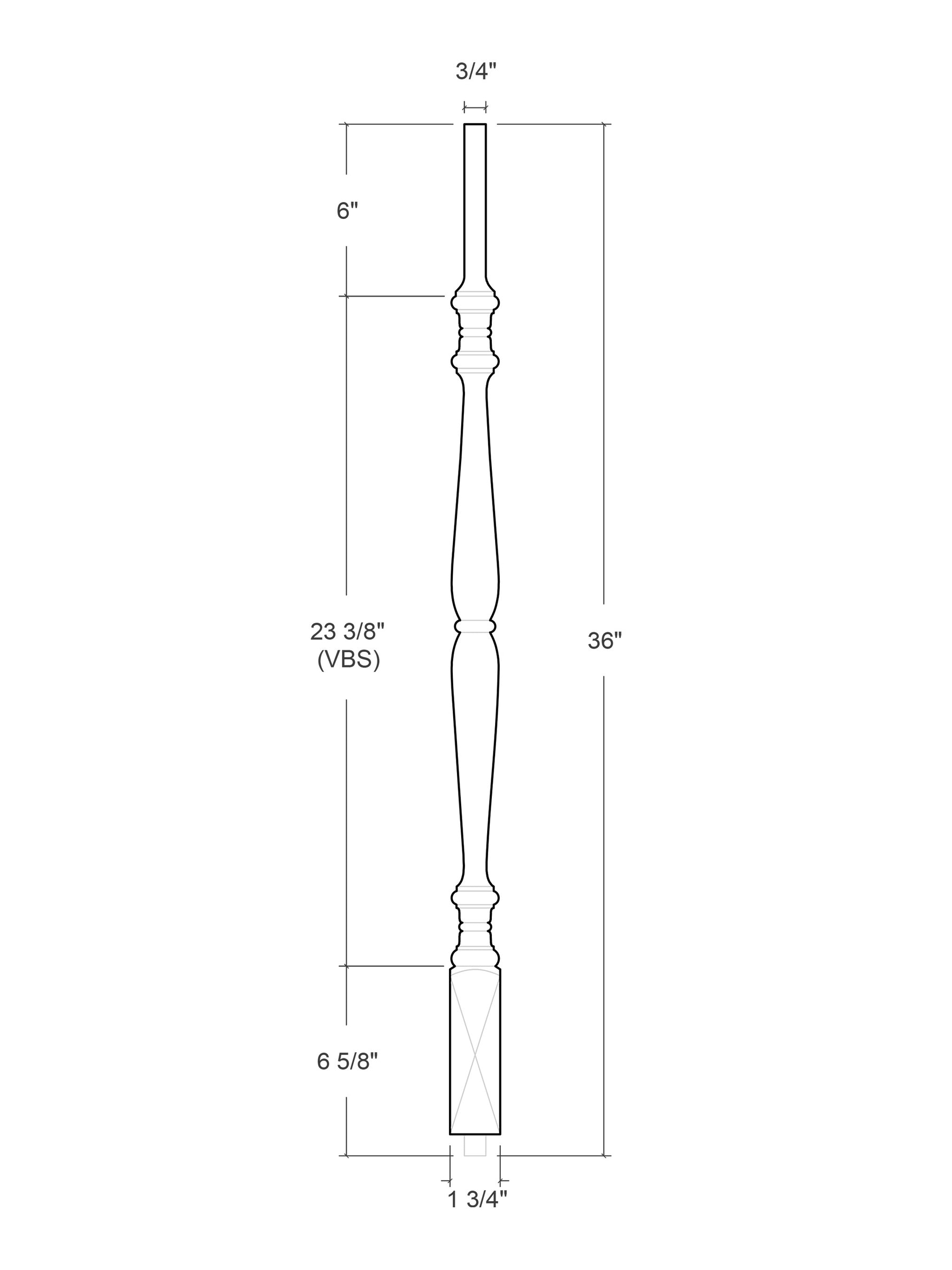 Central Park Baluster (Pin Top)