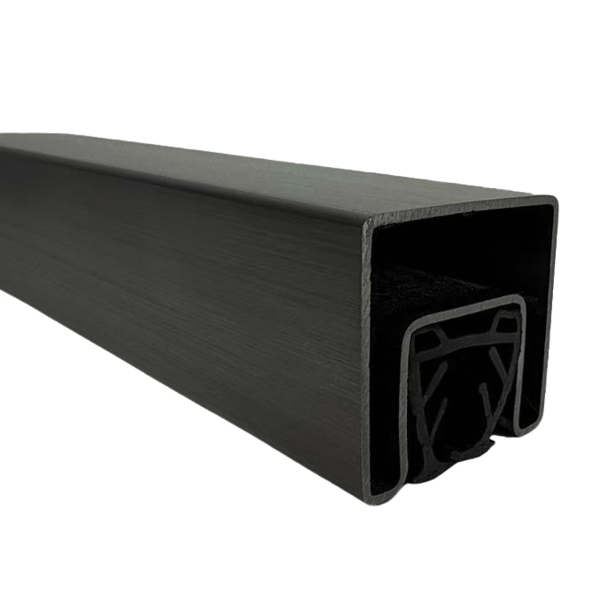 GlassX CR01SQ Stainless Steel Square Cap Rail for Glass Railings - 16'