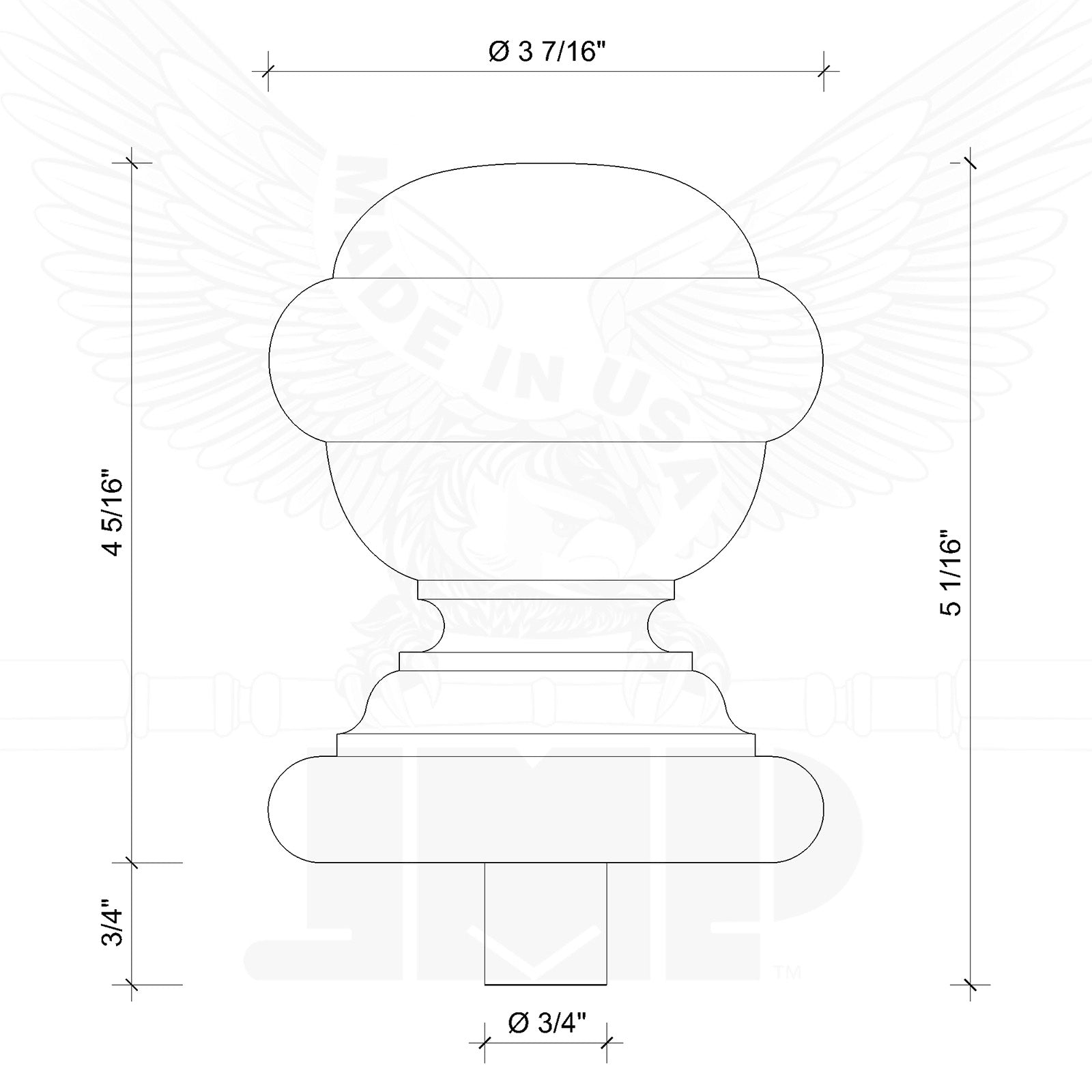 Finial Newel Post Cap FN-0109