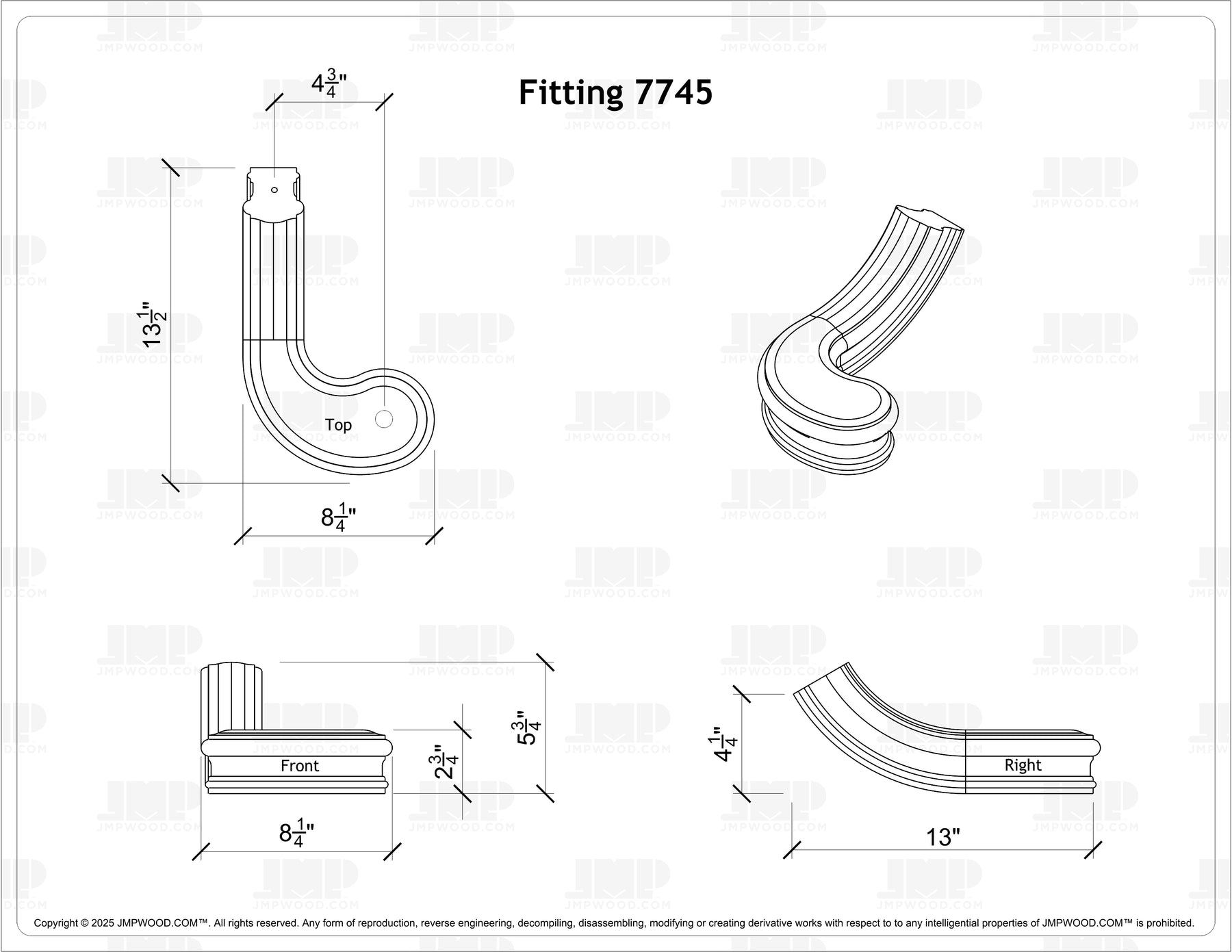 Fitting 45 - Turnout Large (Right Hand)