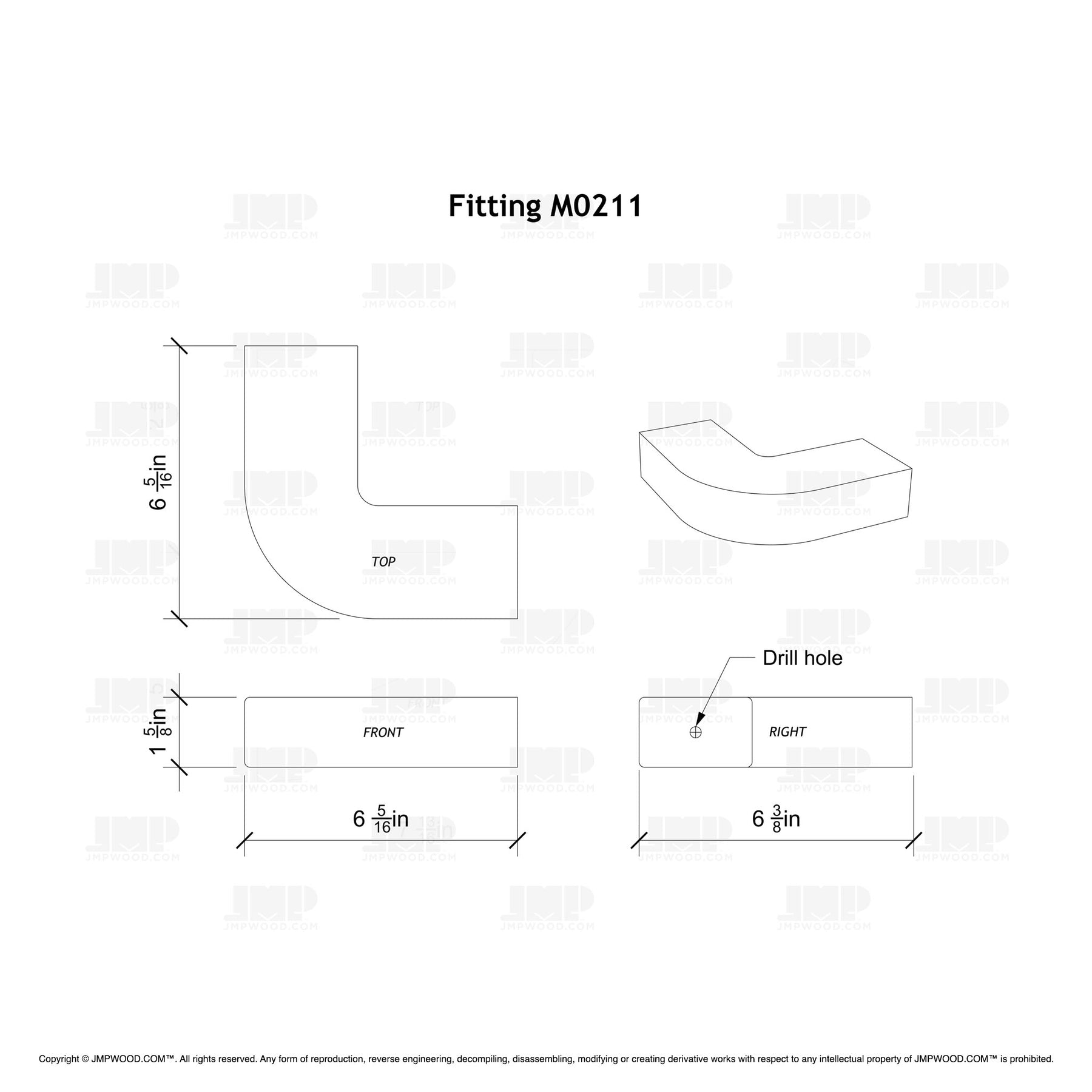 Fitting M0211 - Level Quarter Turn 90º
