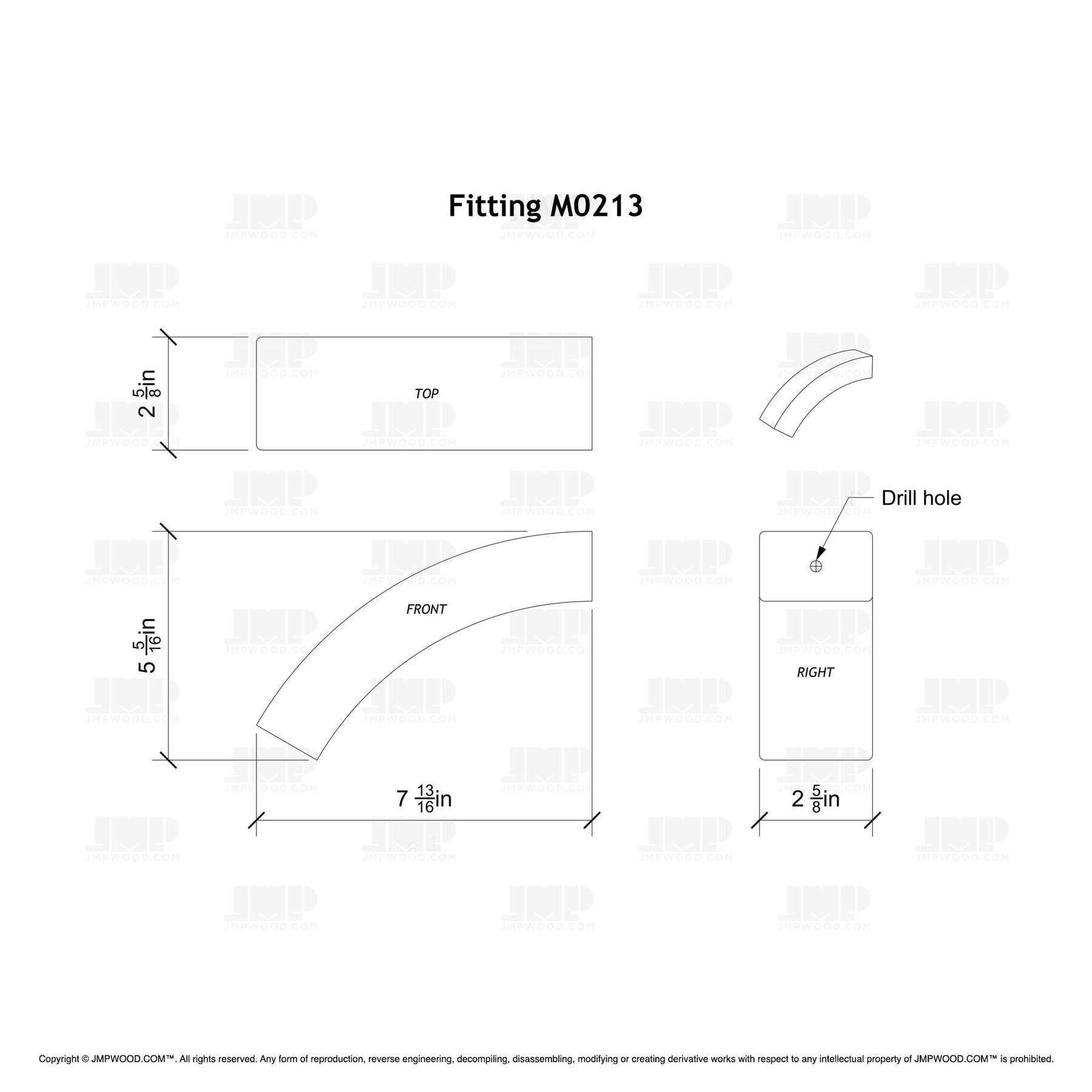 Fitting M0213 - Over Easing 60º