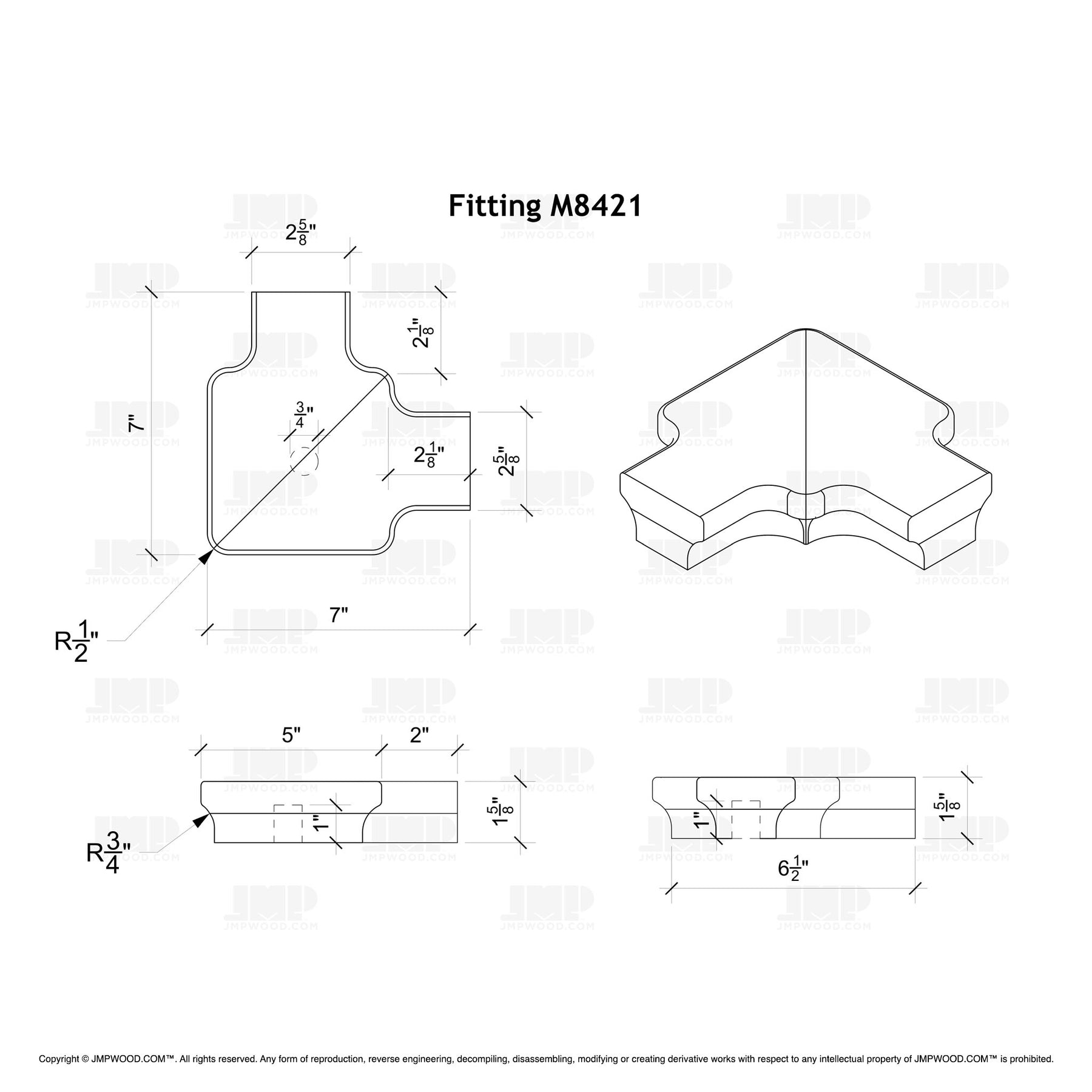 Fitting M8421 - Quarter Turn with Cap 90º