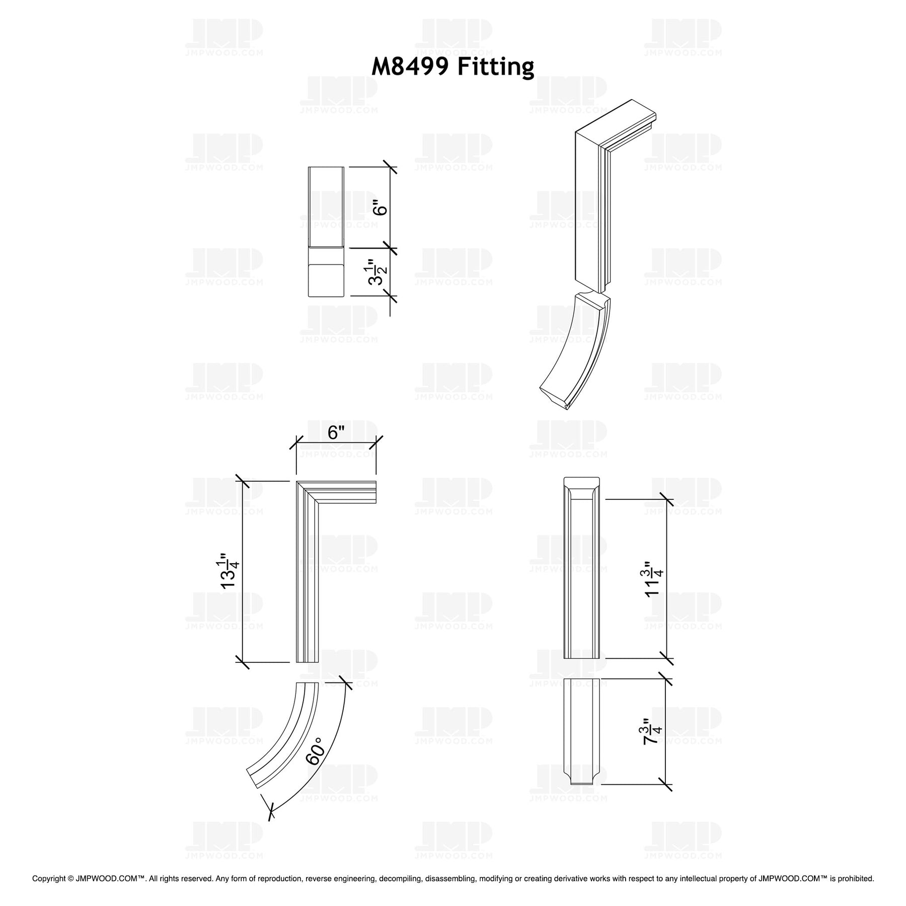Fitting M8499 - Straight Riser With No Cap (2-Rise)