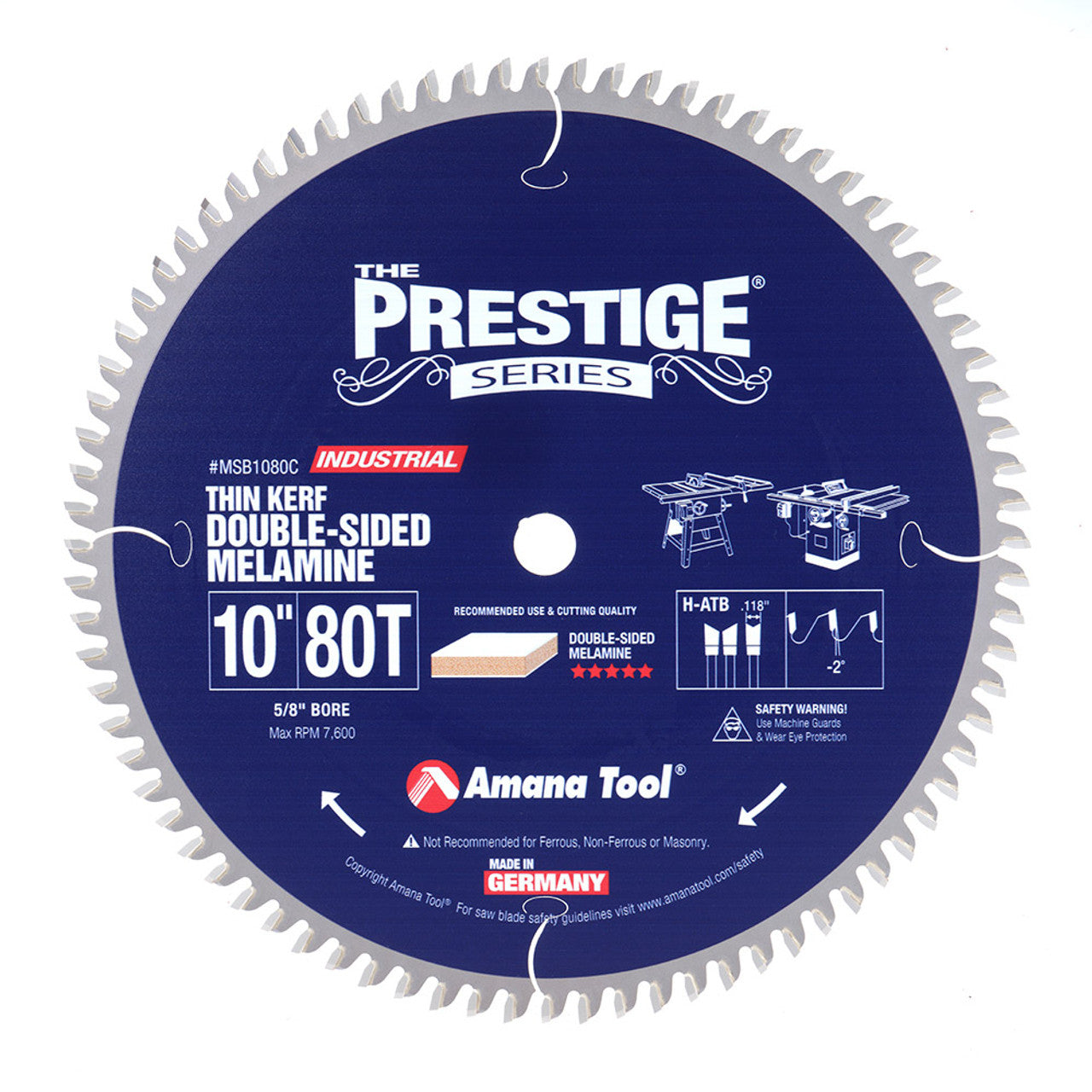 Amana Tool Double-Face Melamine, Korton & Veneers Thin Kerf Saw Blades