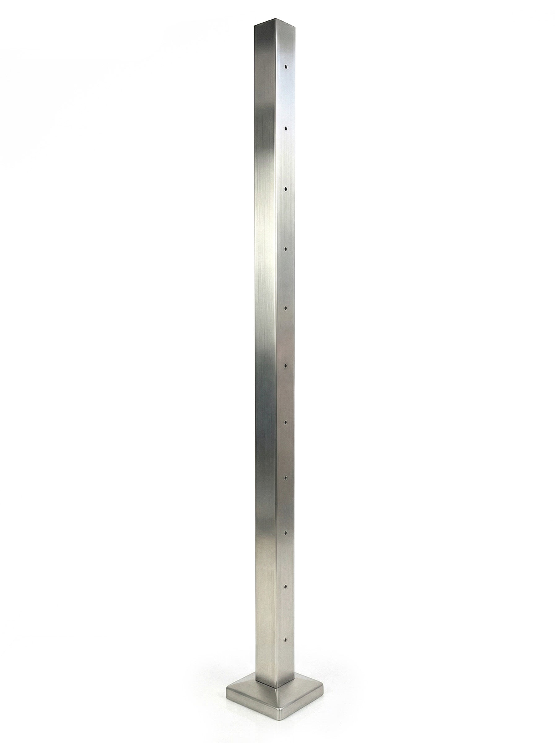 SteelX NP041 Newel Post - Level-Drilled Side Holes - JMP Wood