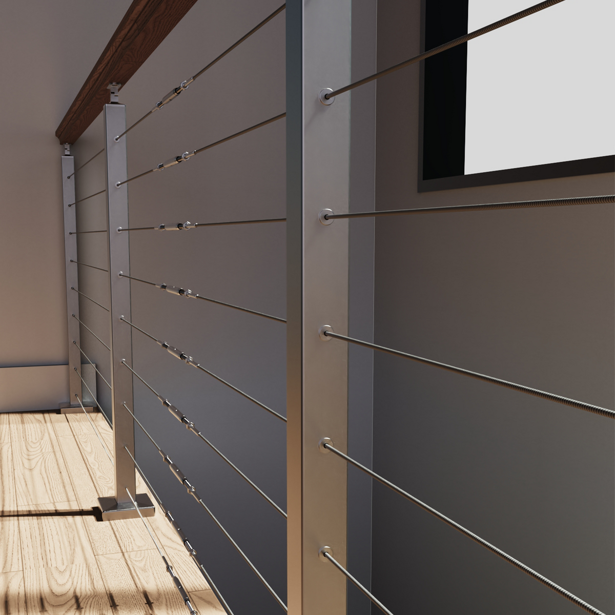 SteelX NP041 Newel Post Square - 41" x 40mm