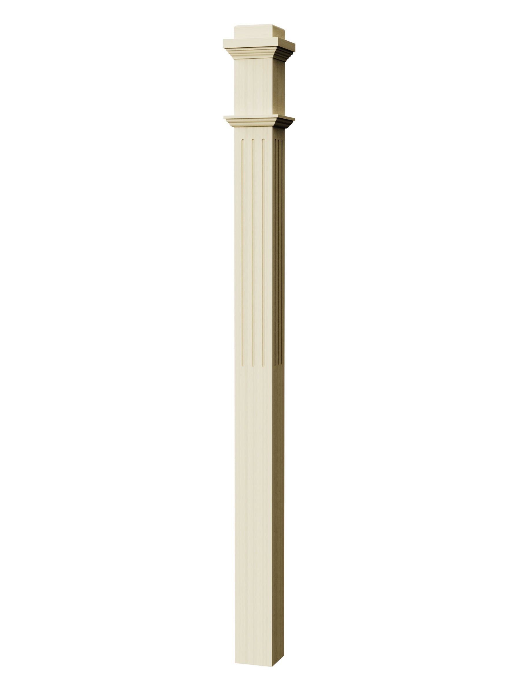 Box Newel 4075F - Fluted (3-1/2")